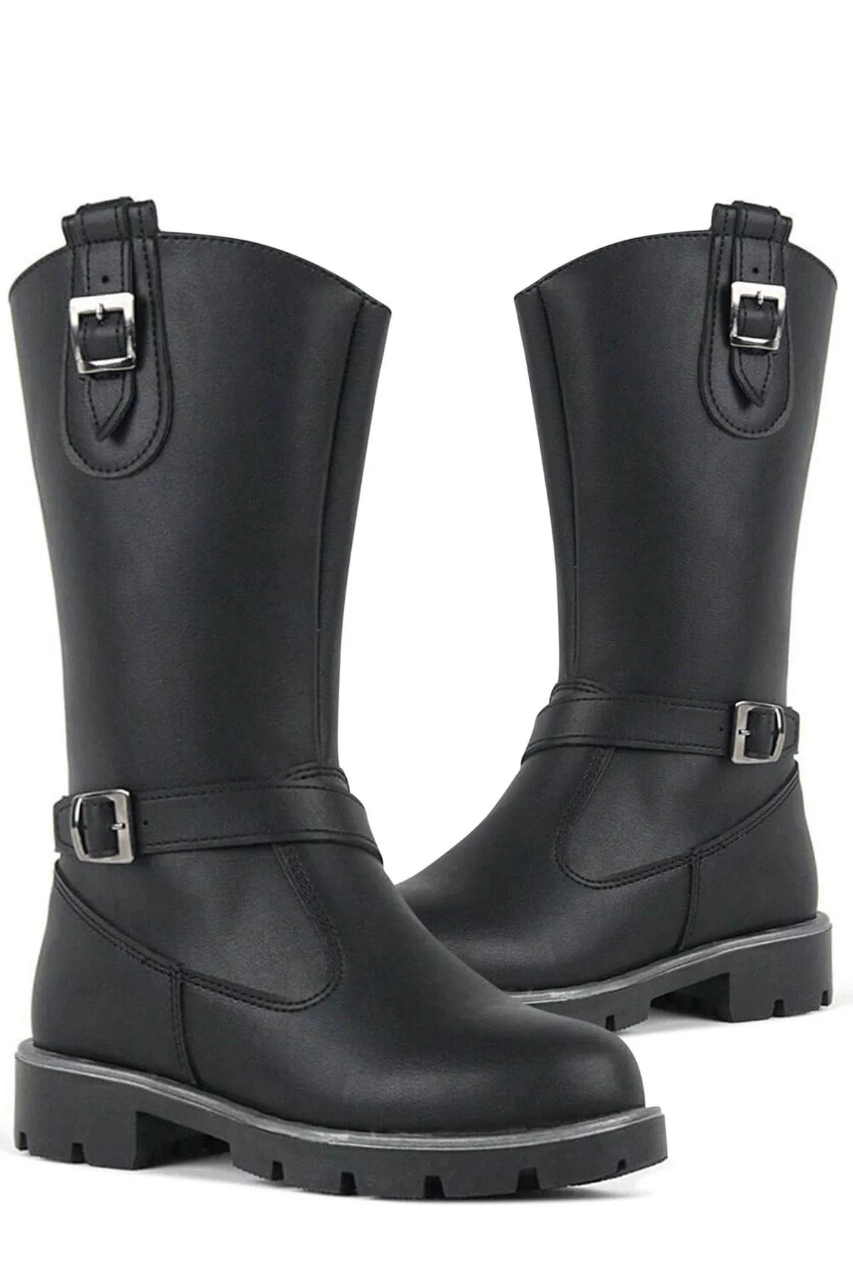 Rakerplus Siyah Fermuarlı Uzun Kız Çocuk Çizme