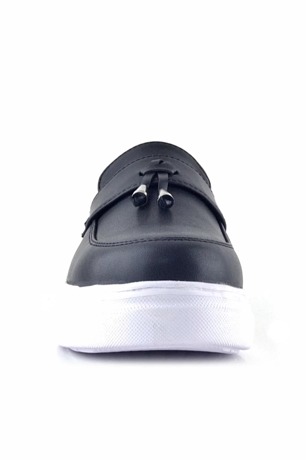 Rakerplus Siyah Mat Beyaz Taban Loafer Klasik Çocuk Ayakkabısı
