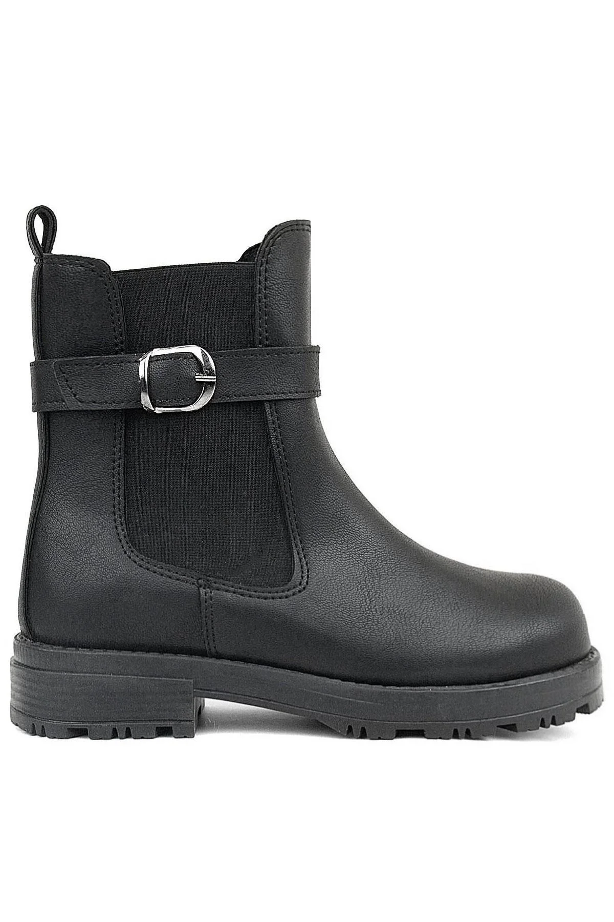 Rakerplus Siyah Mat Lastikli Kız Çocuk Bot