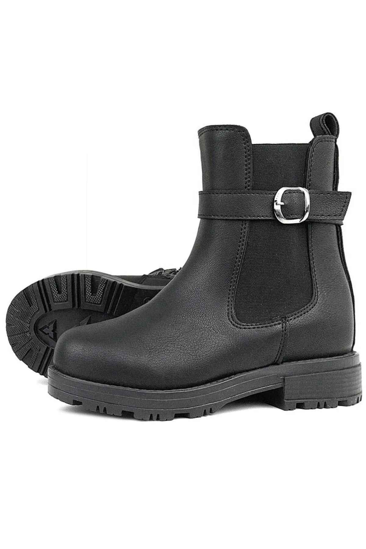 Rakerplus Siyah Mat Lastikli Kız Çocuk Bot