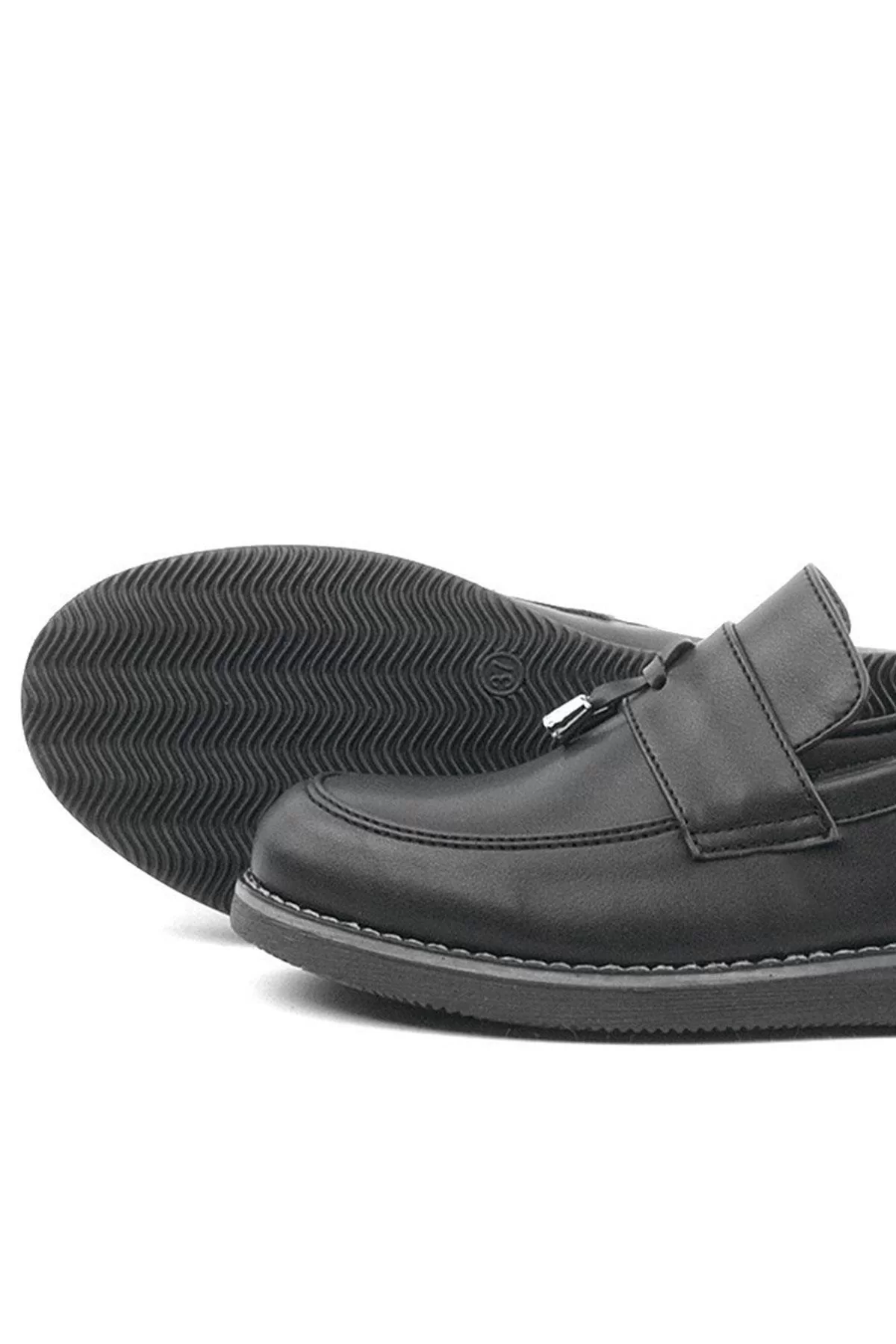 Rakerplus Siyah Mat Loafer Klasik Çocuk Ayakkabısı