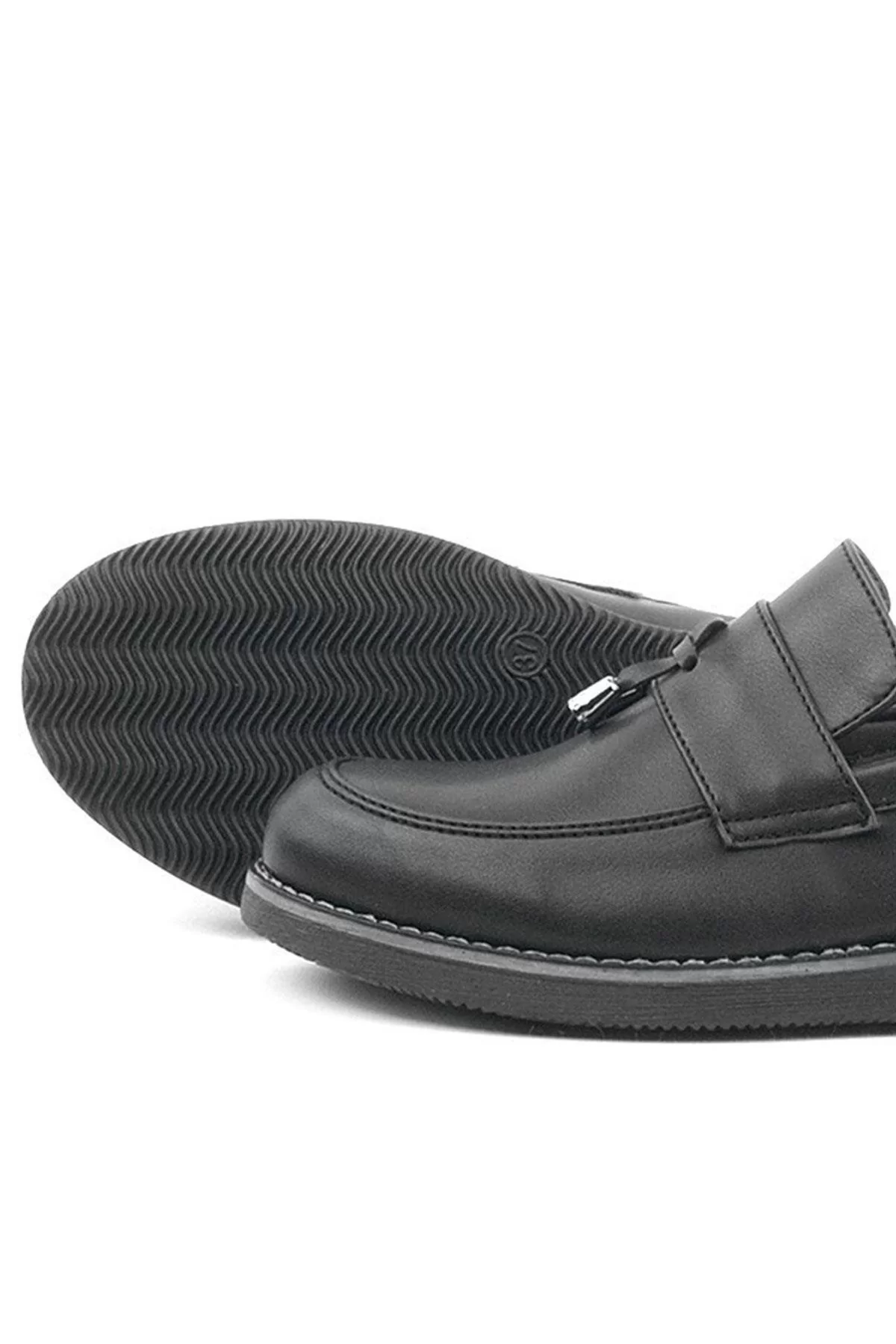 Rakerplus Siyah Mat Loafer Klasik Çocuk Ayakkabısı