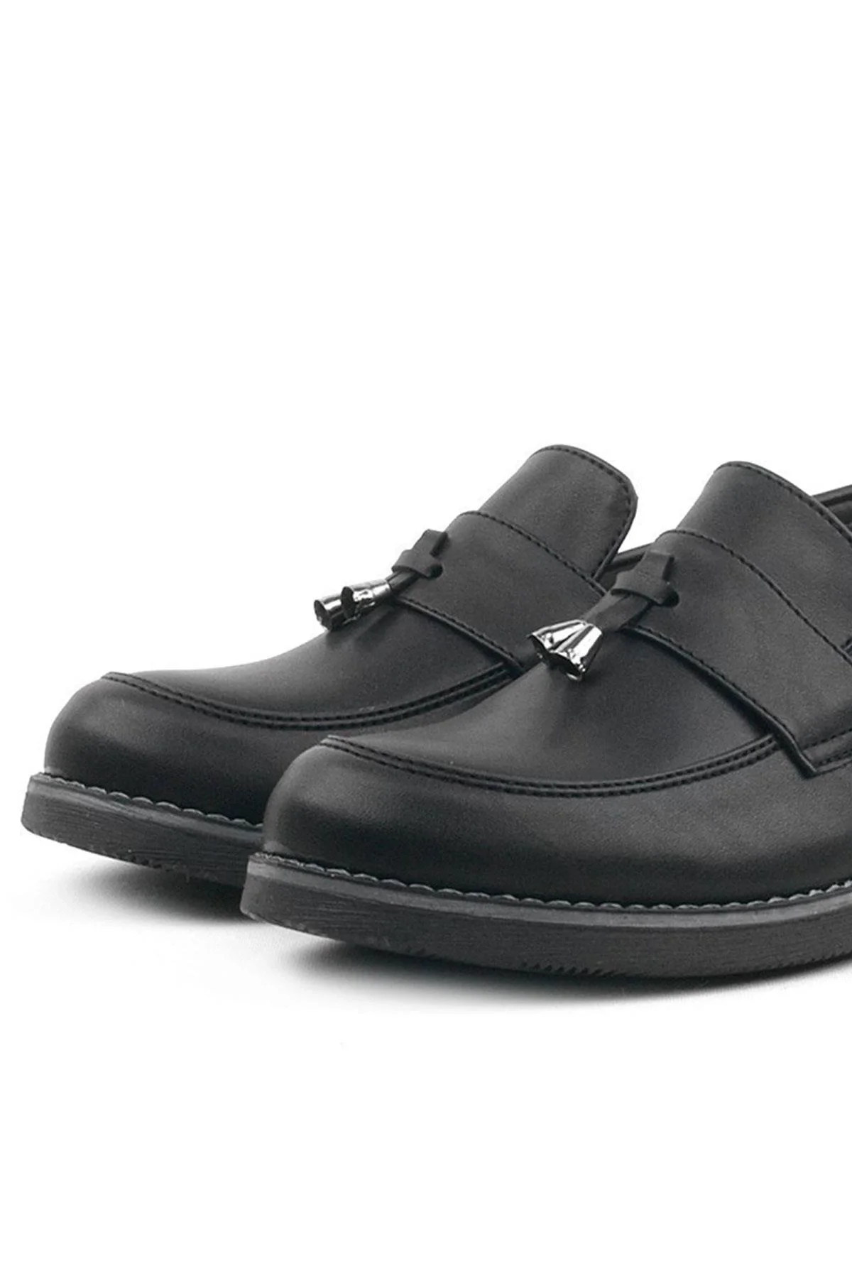 Rakerplus Siyah Mat Loafer Klasik Çocuk Ayakkabısı