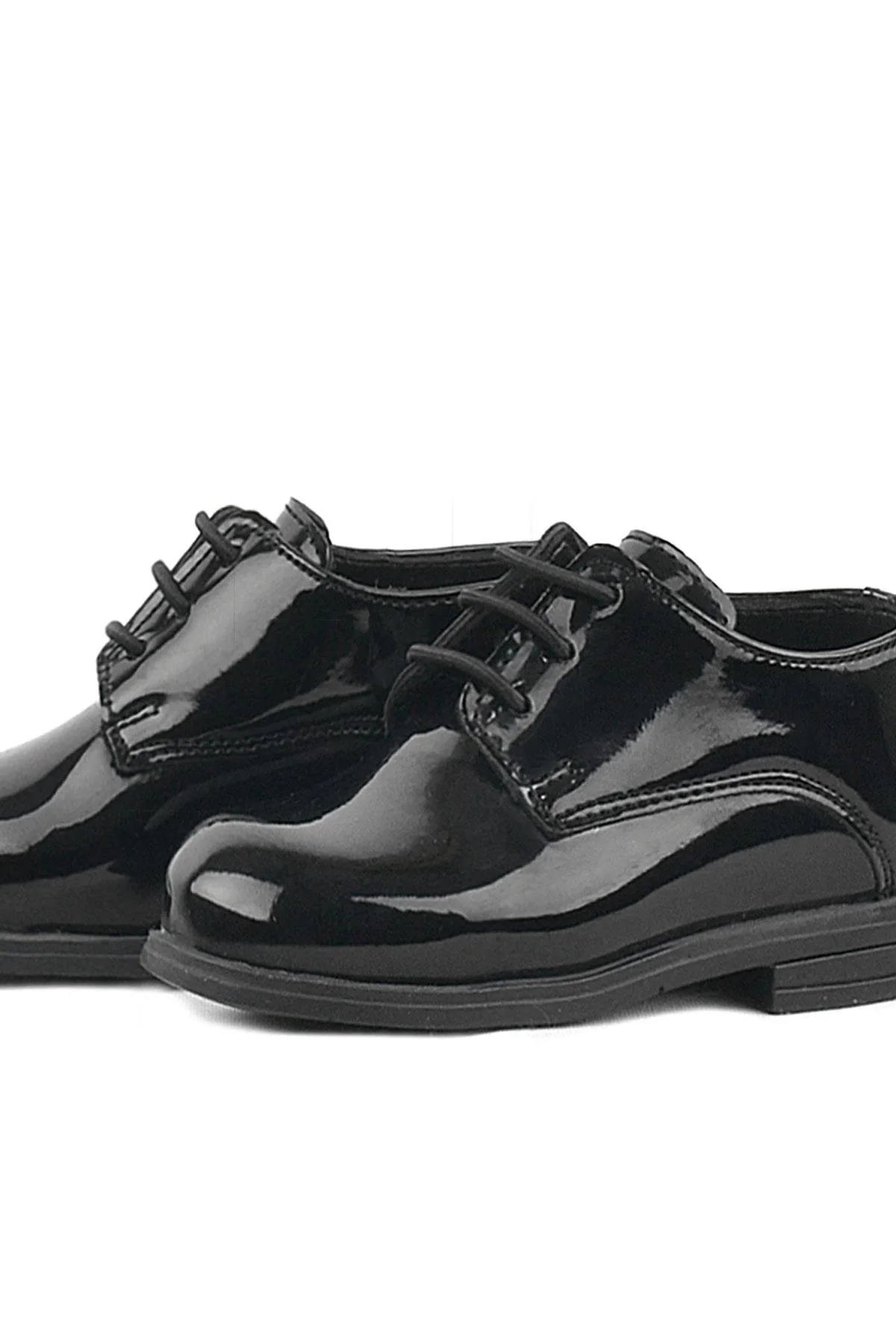 Rakerplus Siyah Rugan Bağcıklı Oxford Çocuk Okul Ayakkabısı