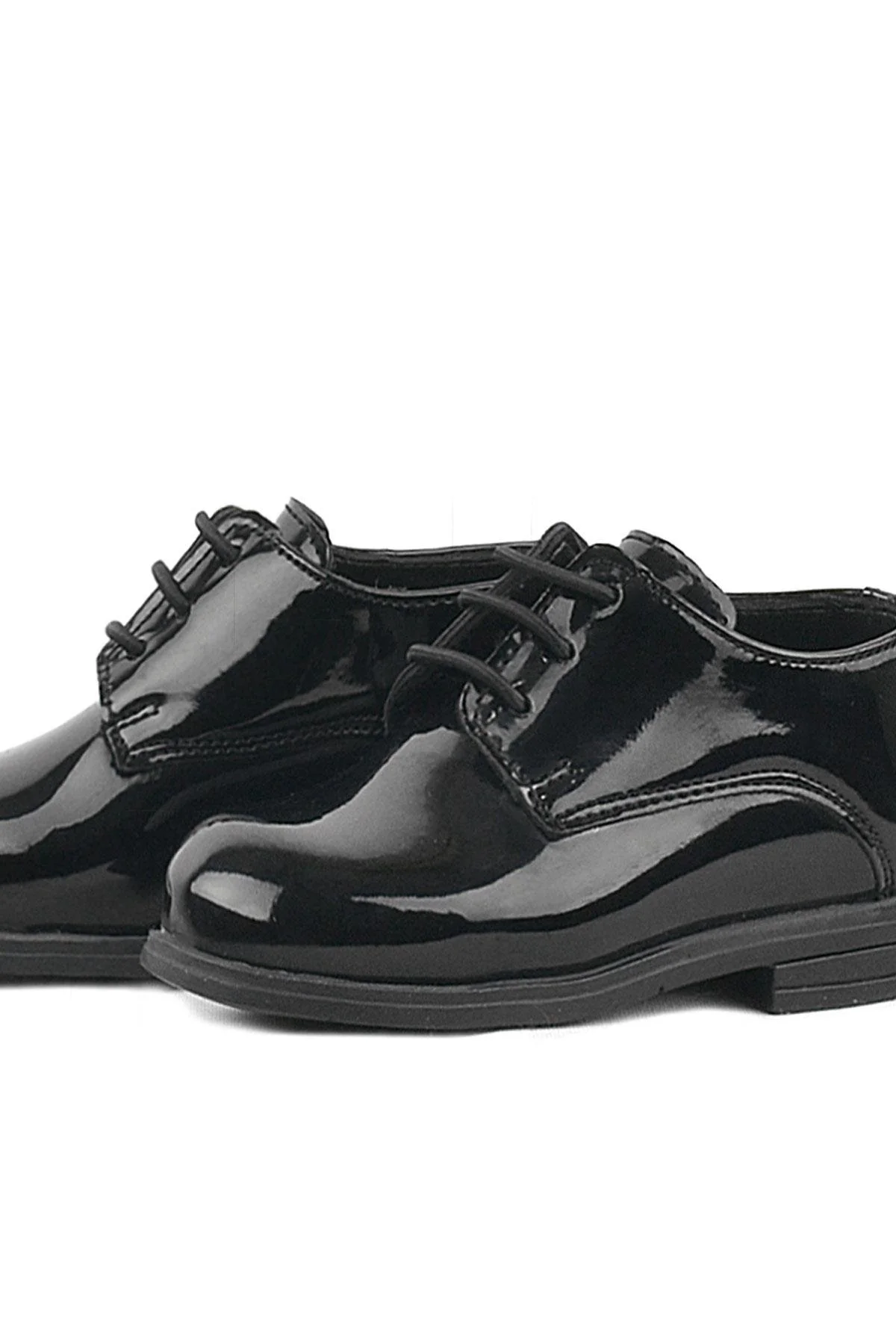 Rakerplus Siyah Rugan Bağcıklı Oxford Çocuk Okul Ayakkabısı