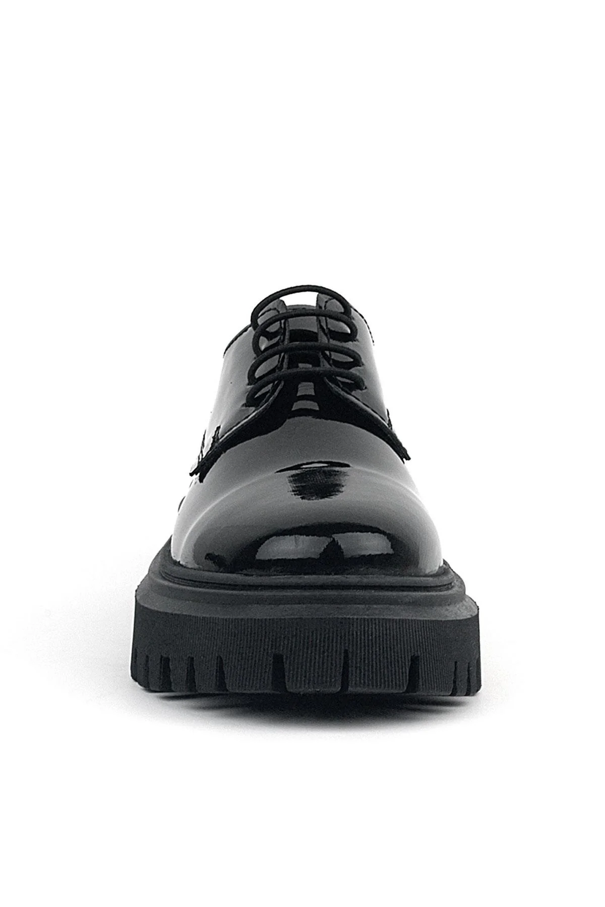 Rakerplus Siyah Rugan Bağcıklı Oxford Günlük Ayakkabı