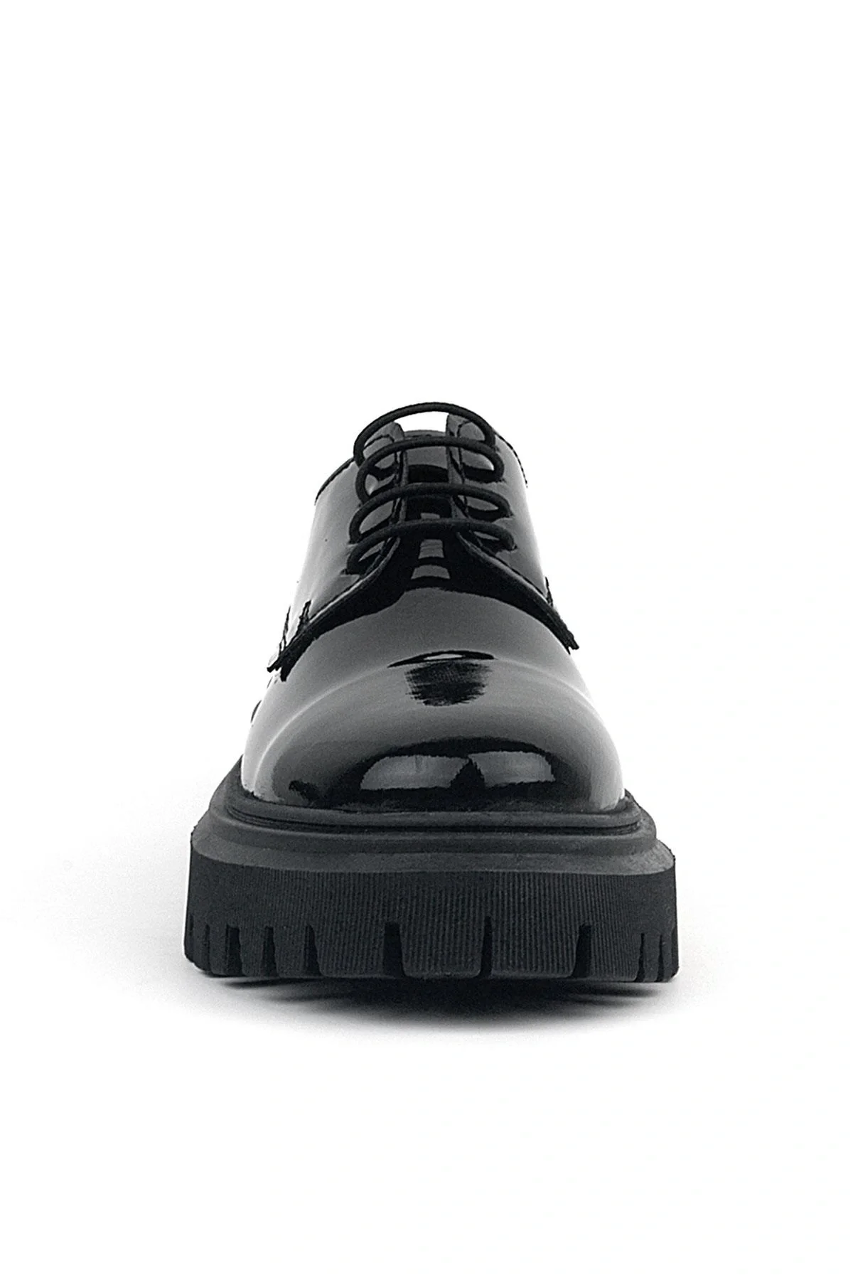 Rakerplus Siyah Rugan Bağcıklı Oxford Günlük Ayakkabı