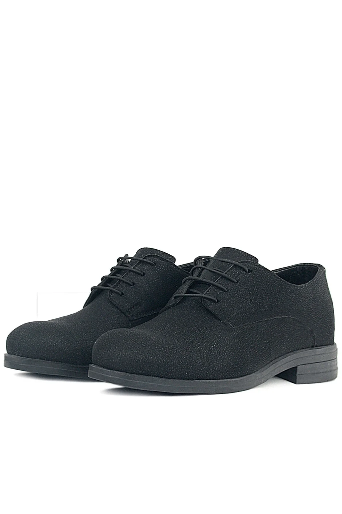 Rakerplus Siyah Simli Bağcıklı Takım Elbise Klasik Çocuk Ayakkabı