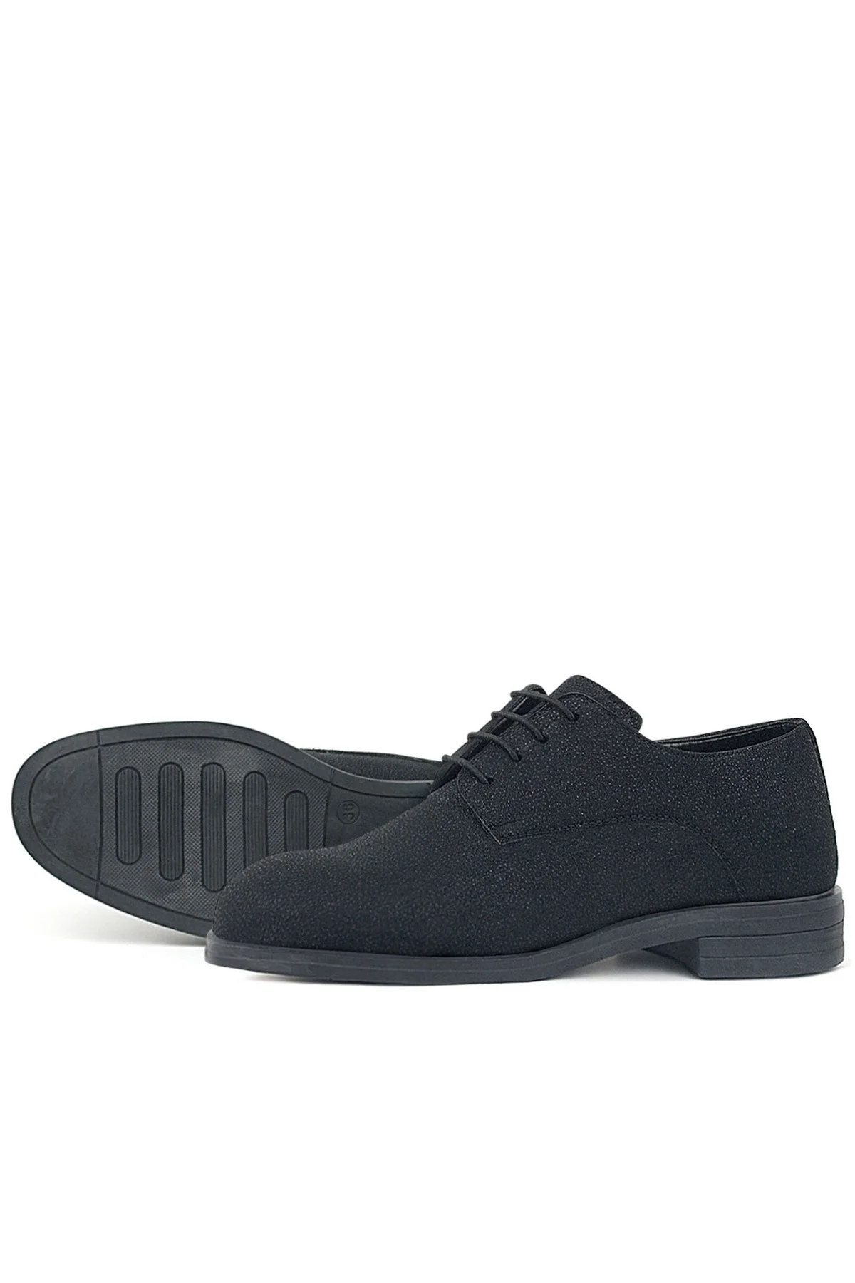 Rakerplus Siyah Simli Bağcıklı Takım Elbise Klasik Çocuk Ayakkabı