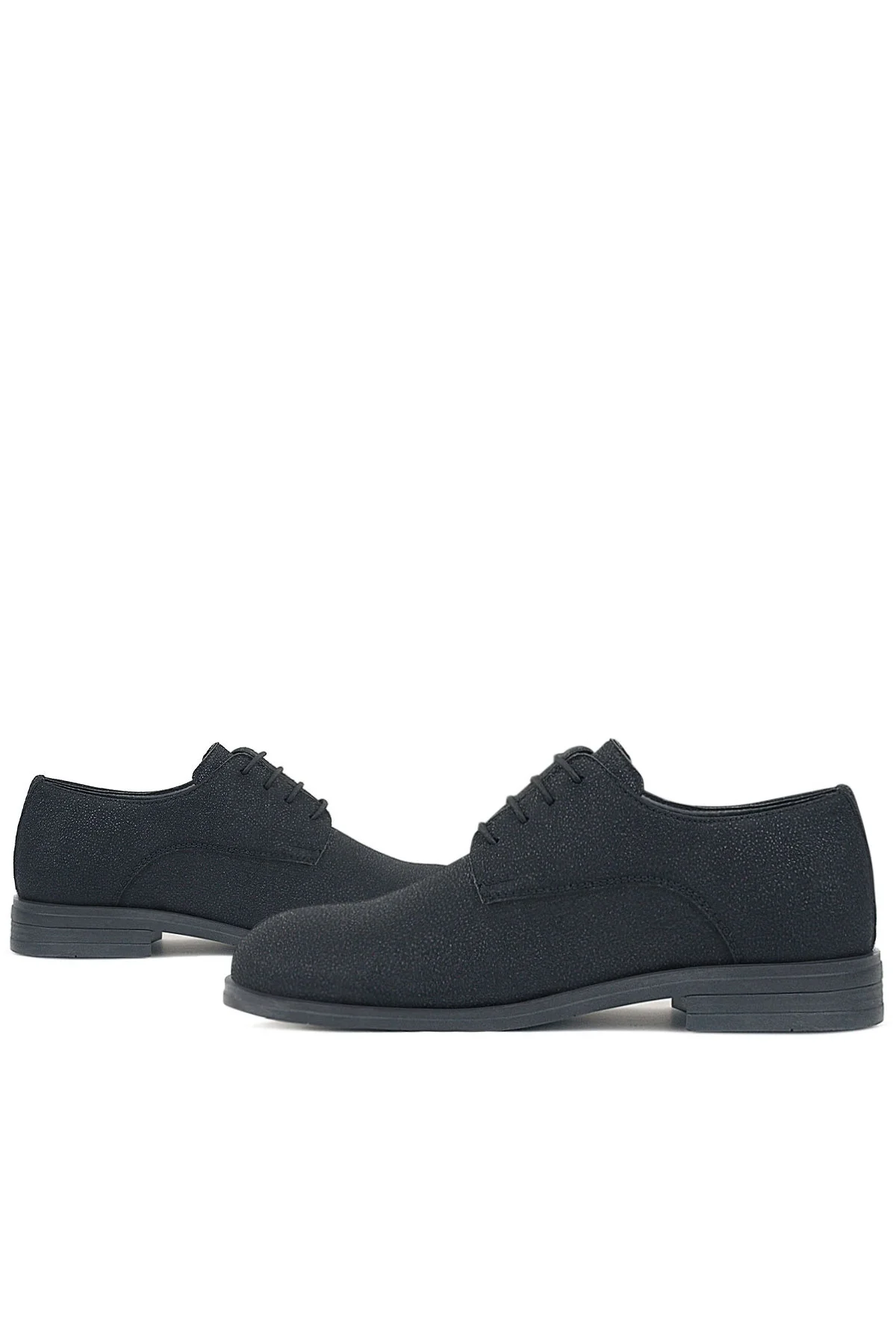 Rakerplus Siyah Simli Bağcıklı Takım Elbise Klasik Çocuk Ayakkabı