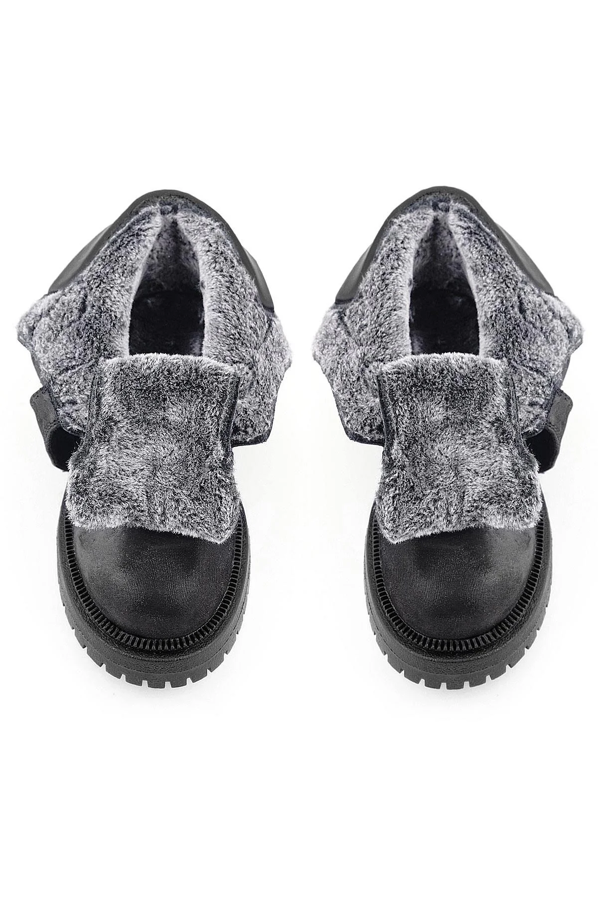 Rakerplus Siyah Simli Cırt Cırtlı Hakiki Deri Kız Çocuk Bot