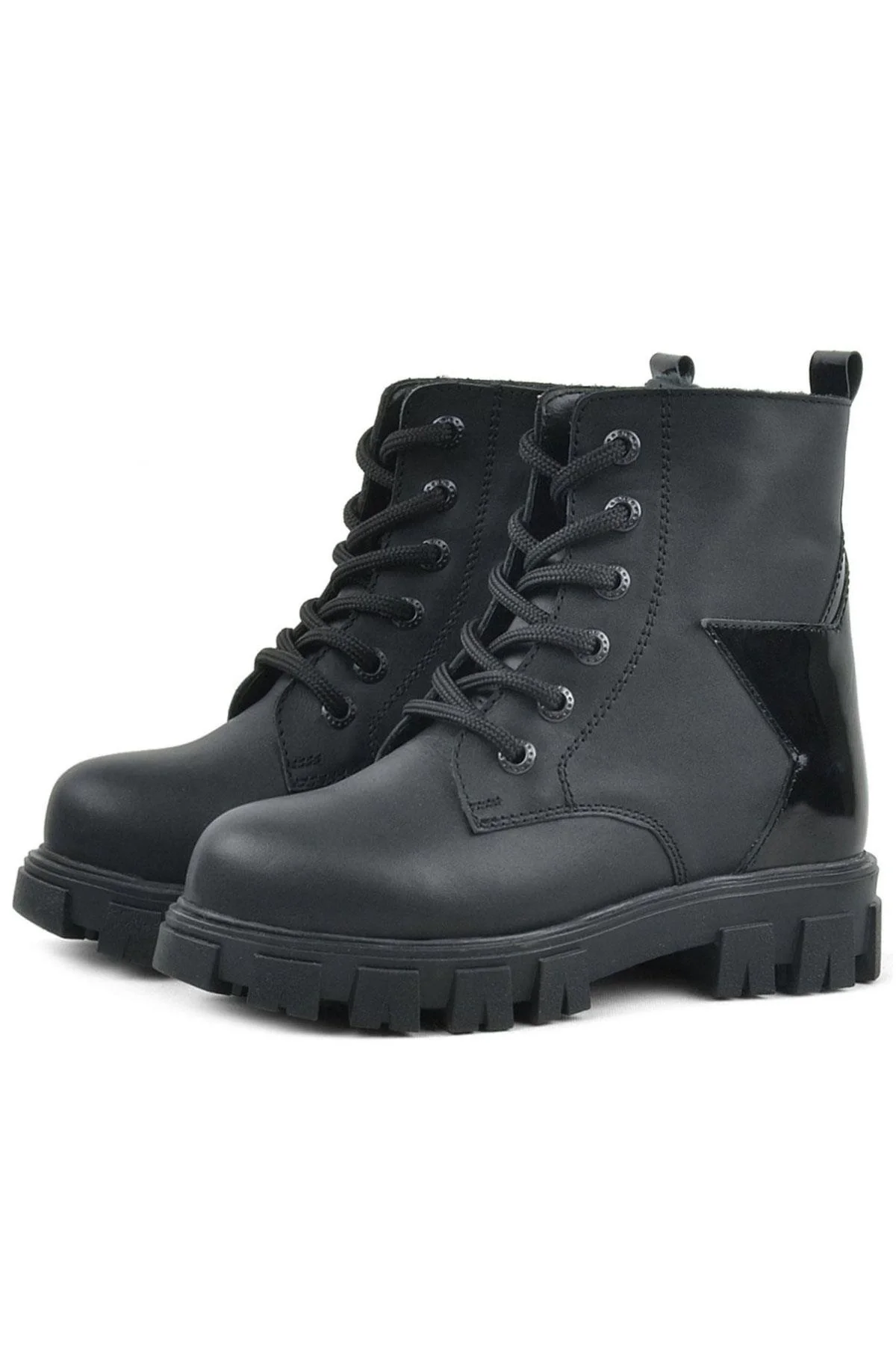 Rakerplus Siyah Yıldız Detaylı Kız Çocuk Bot