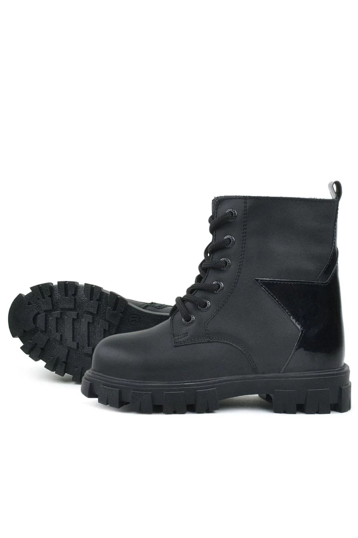 Rakerplus Siyah Yıldız Detaylı Kız Çocuk Bot