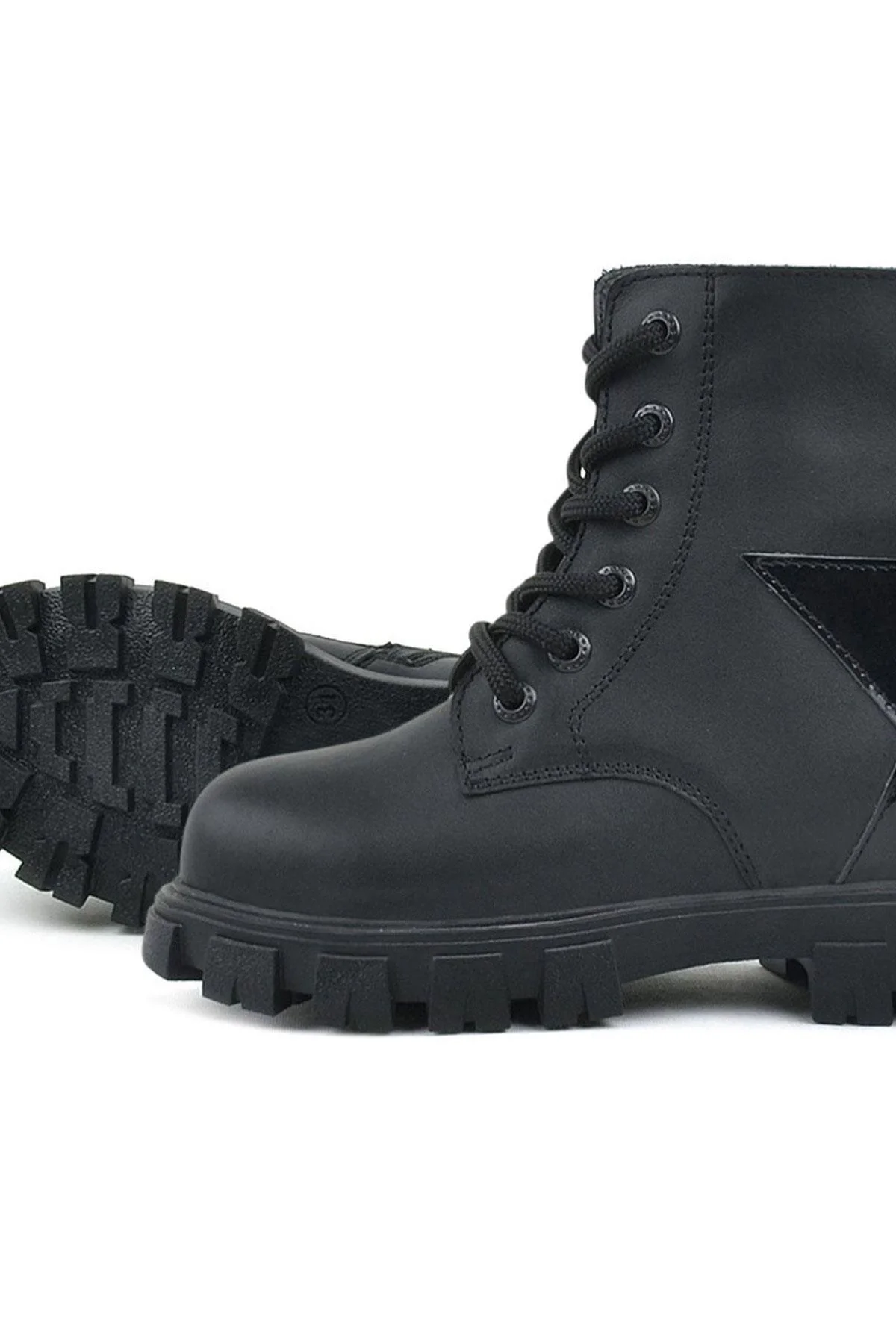 Rakerplus Siyah Yıldız Detaylı Kız Çocuk Bot