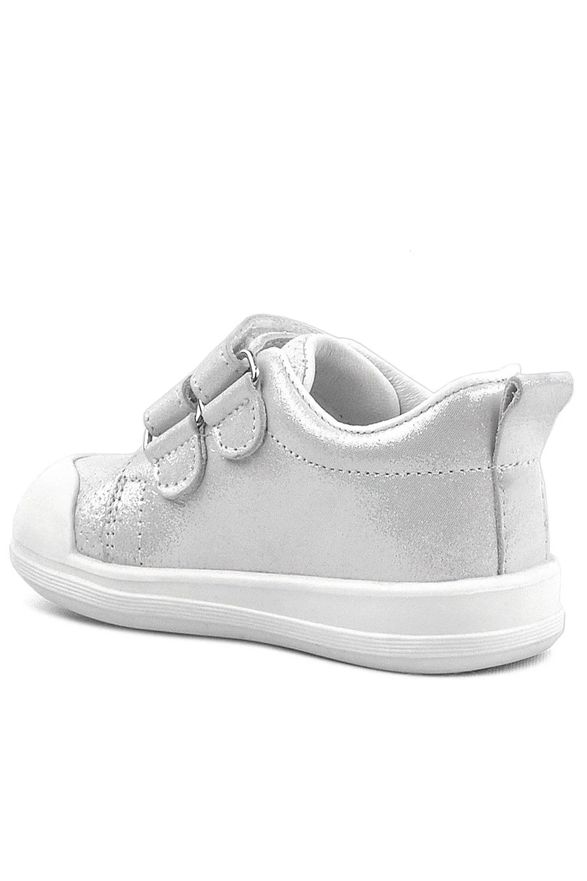 Rakerplus Sonic Hakiki Deri Beyaz Işıltılı Anatomik Bebek Spor Ayakkabı