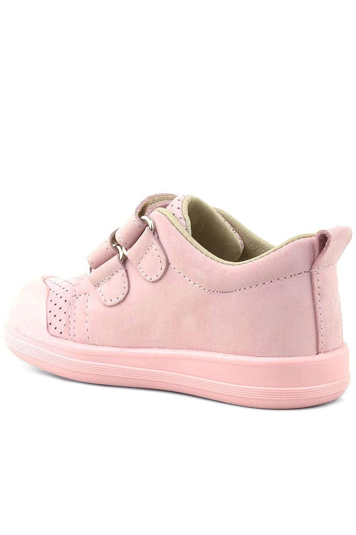 Rakerplus Sonic Hakiki Deri Pembe Cırtlı Anatomik Bebek Spor Ayakkabı Sneaker