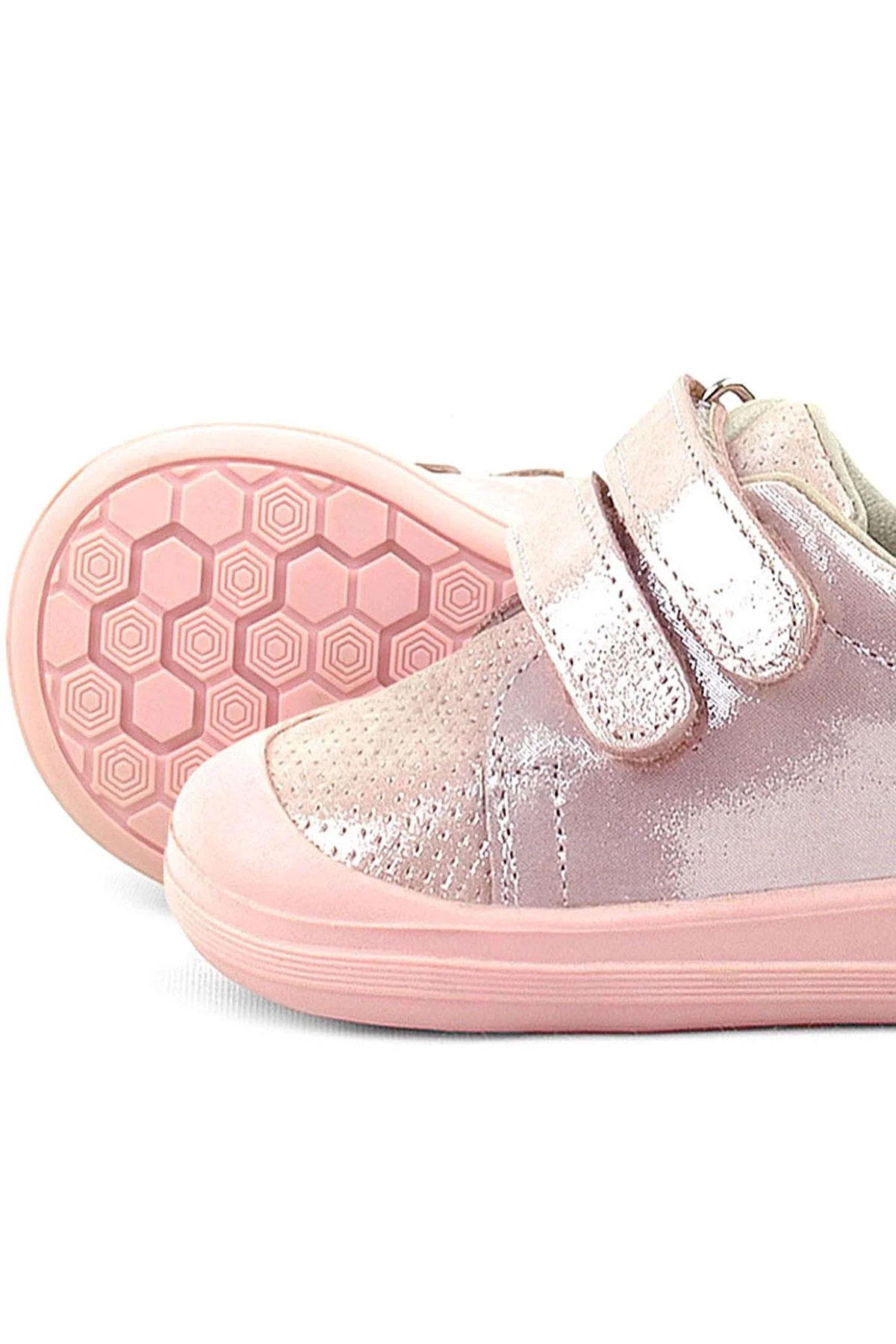 Rakerplus Sonic Hakiki Deri Pudra Işıltılı Anatomik Bebek Spor Ayakkabı