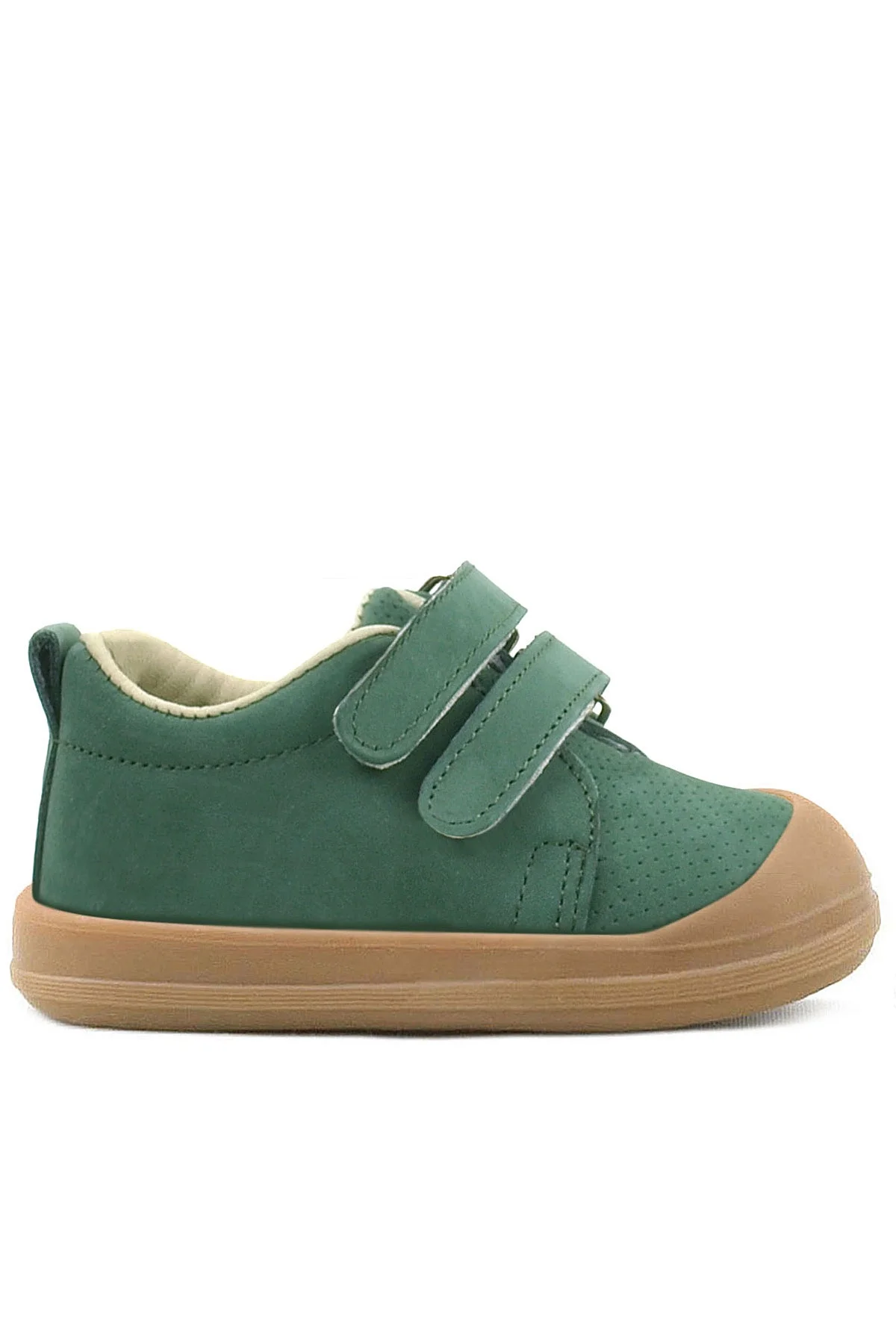 Rakerplus Sonic Hakiki Deri Yeşil Cırtlı Anatomik Bebek Spor Ayakkabı Sneaker