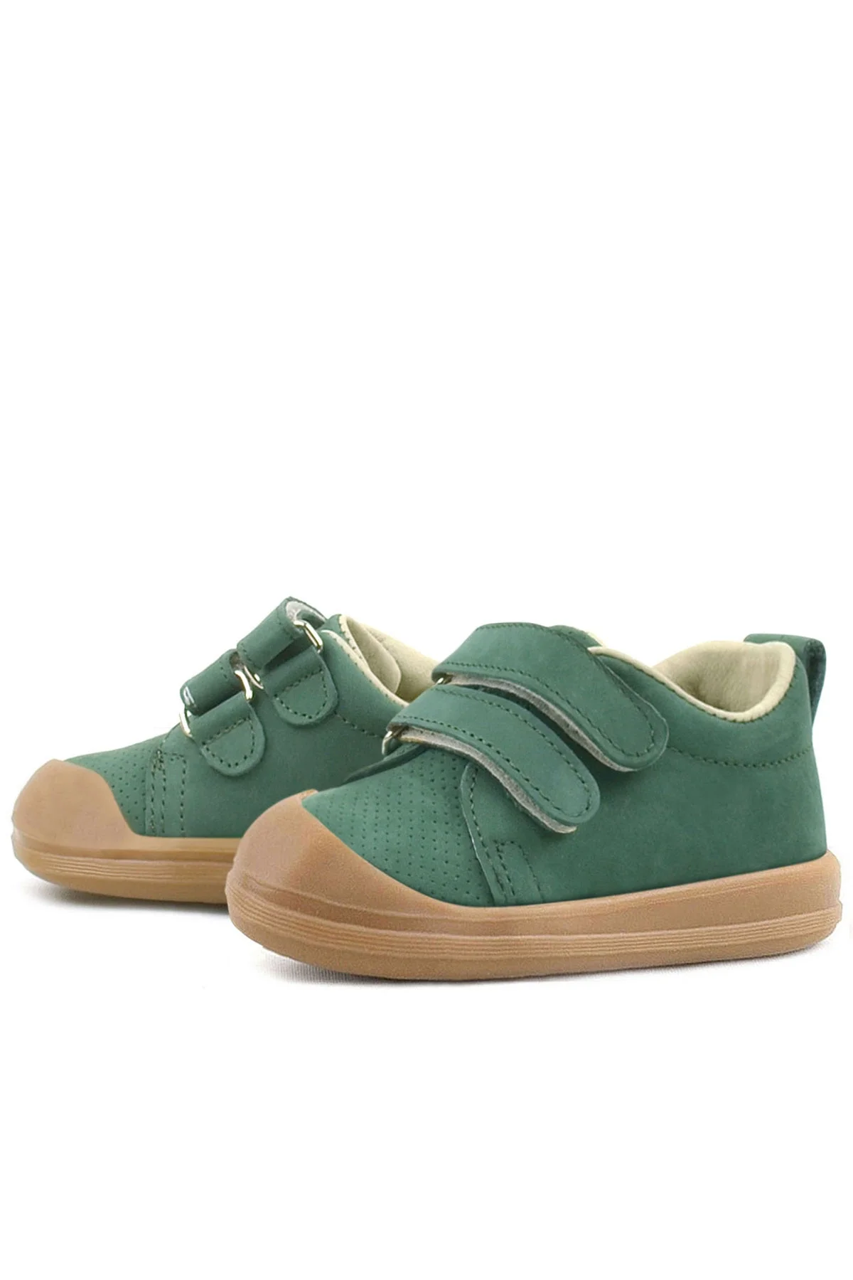 Rakerplus Sonic Hakiki Deri Yeşil Cırtlı Anatomik Bebek Spor Ayakkabı Sneaker