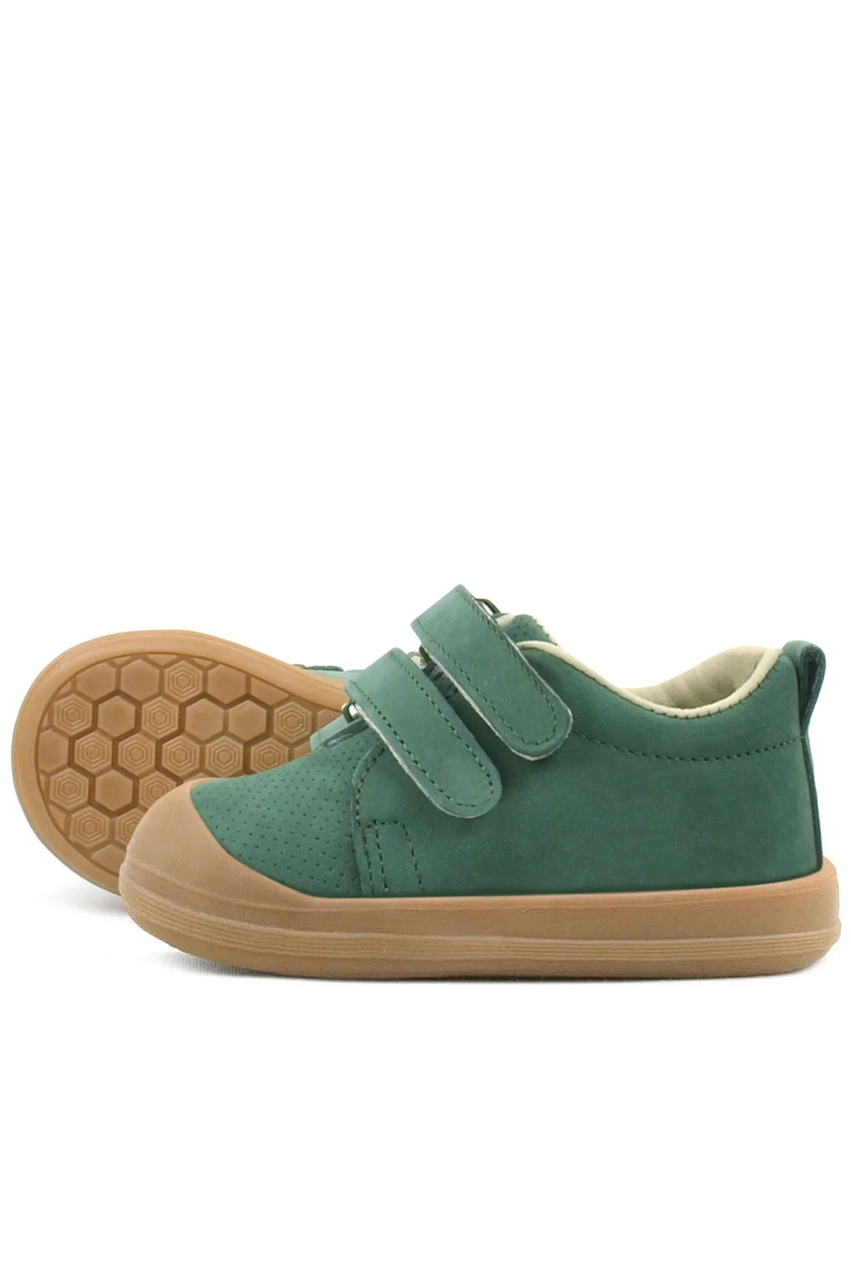 Rakerplus Sonic Hakiki Deri Yeşil Cırtlı Anatomik Bebek Spor Ayakkabı Sneaker