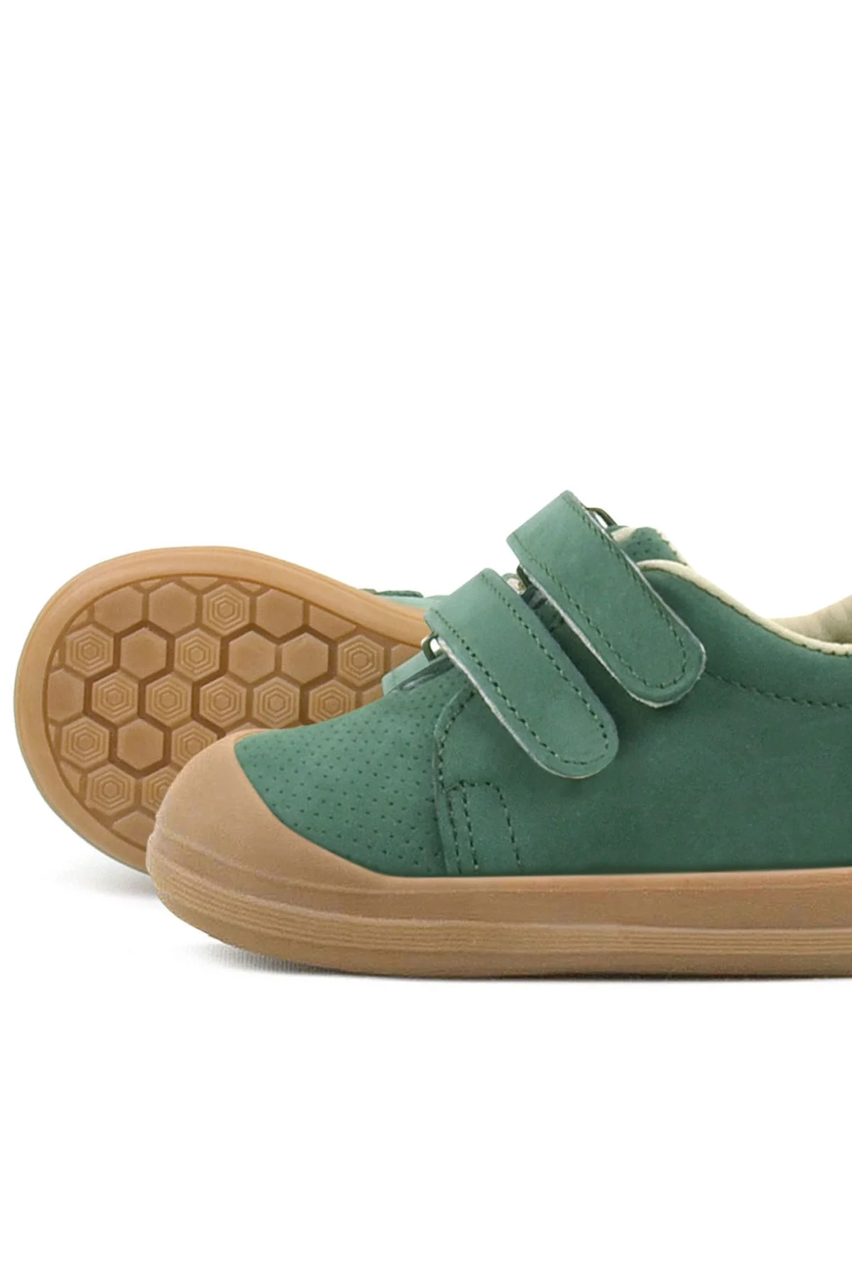 Rakerplus Sonic Hakiki Deri Yeşil Cırtlı Anatomik Bebek Spor Ayakkabı Sneaker