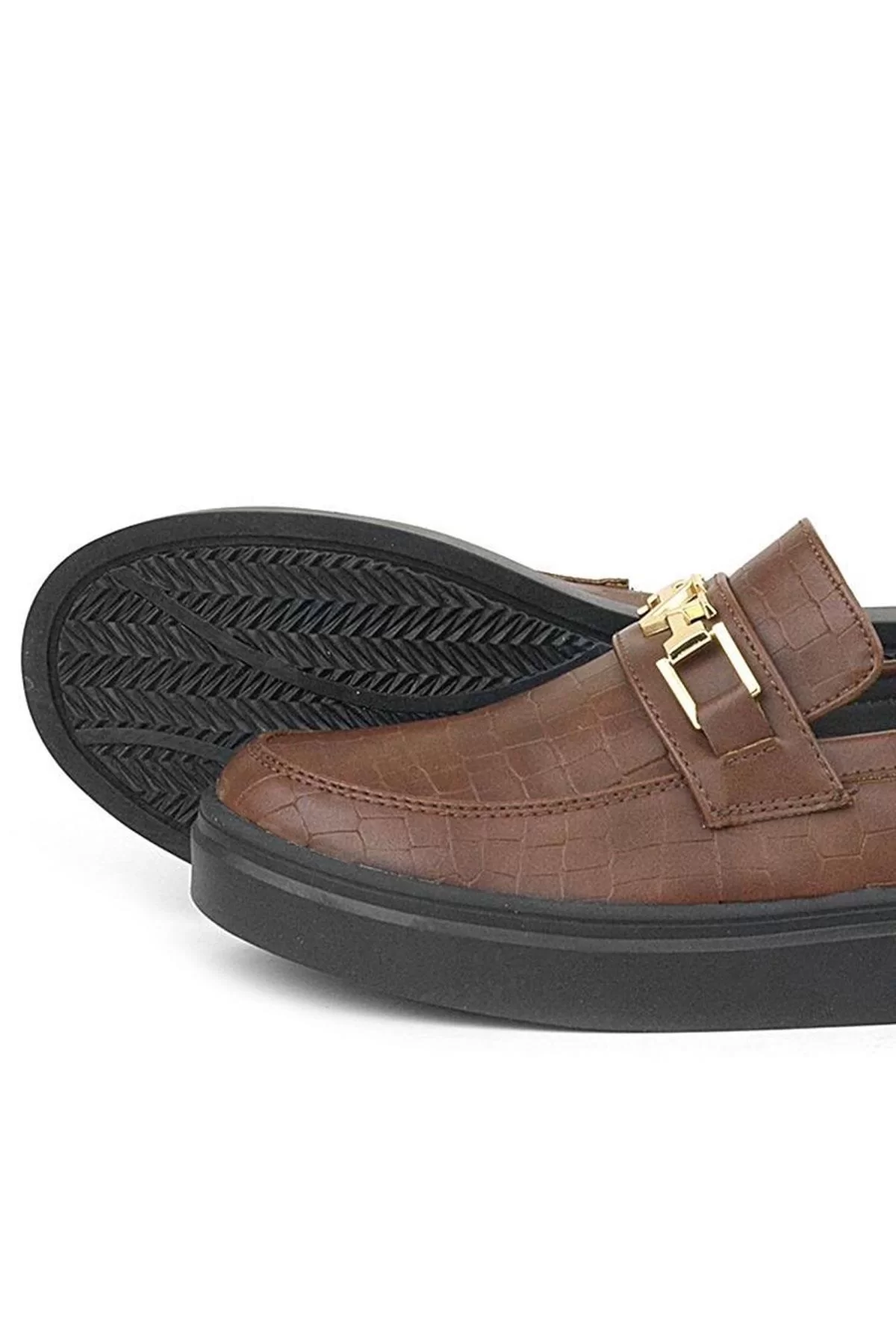 Rakerplus Taba Tokalı Loafer Çocuk Klasik Ayakkabı