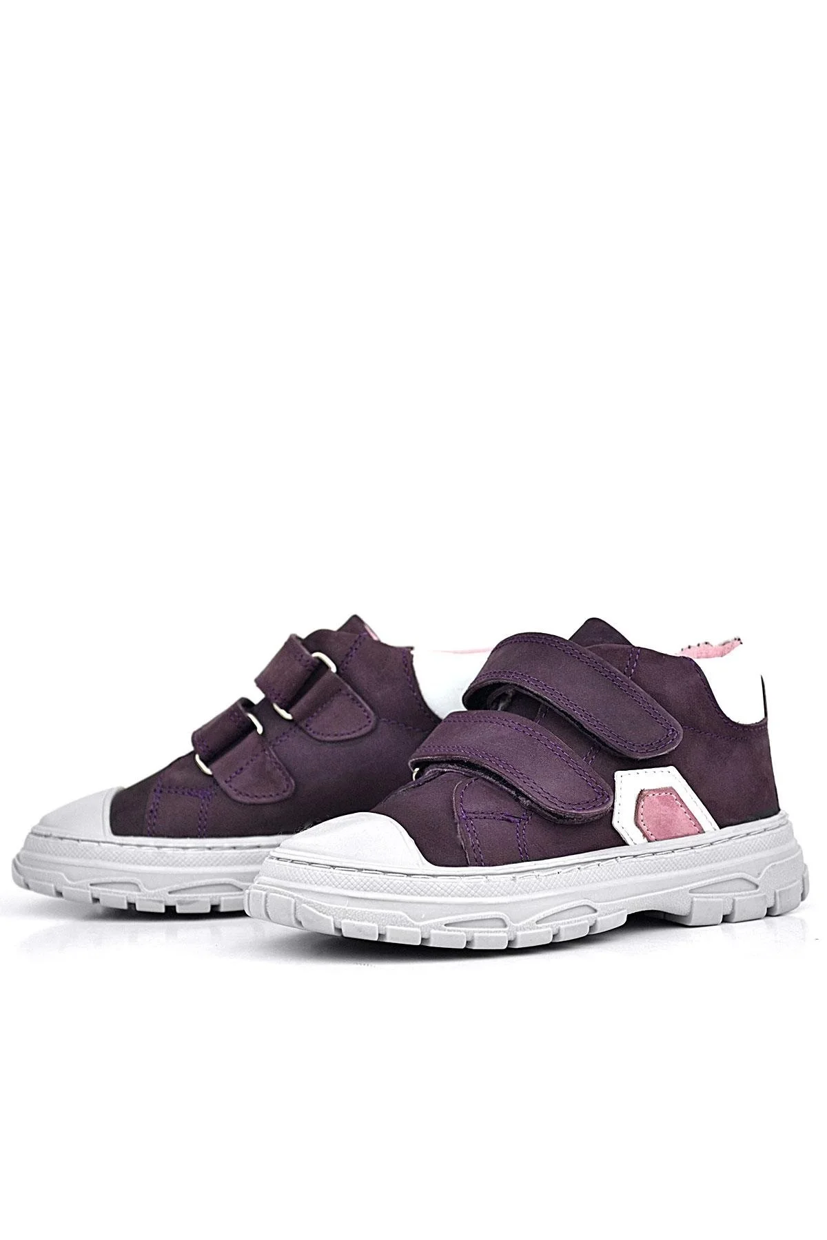 Rakerplus Tails Hakiki Deri Mor Cırtlı Çocuk Spor Bot