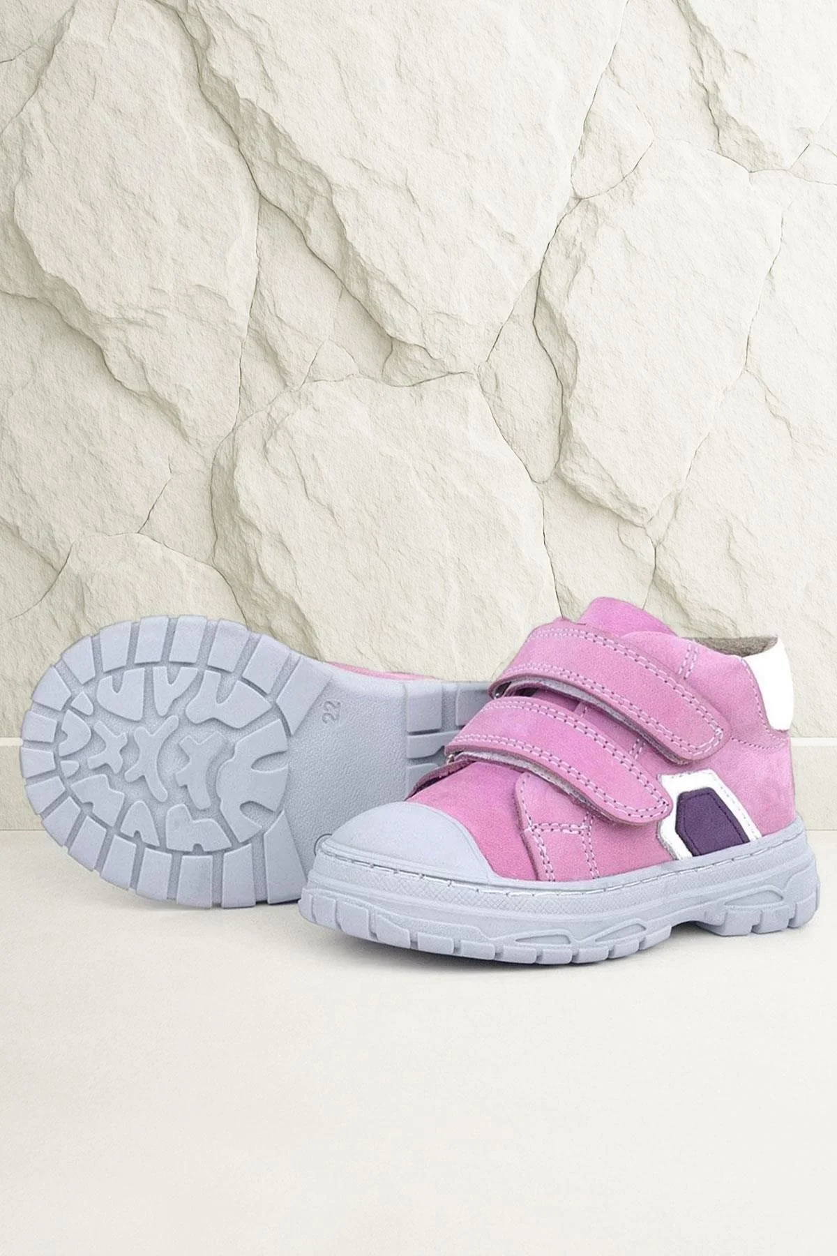 Rakerplus Tails Hakiki Deri Pembe Cırtlı Çocuk Spor Bot