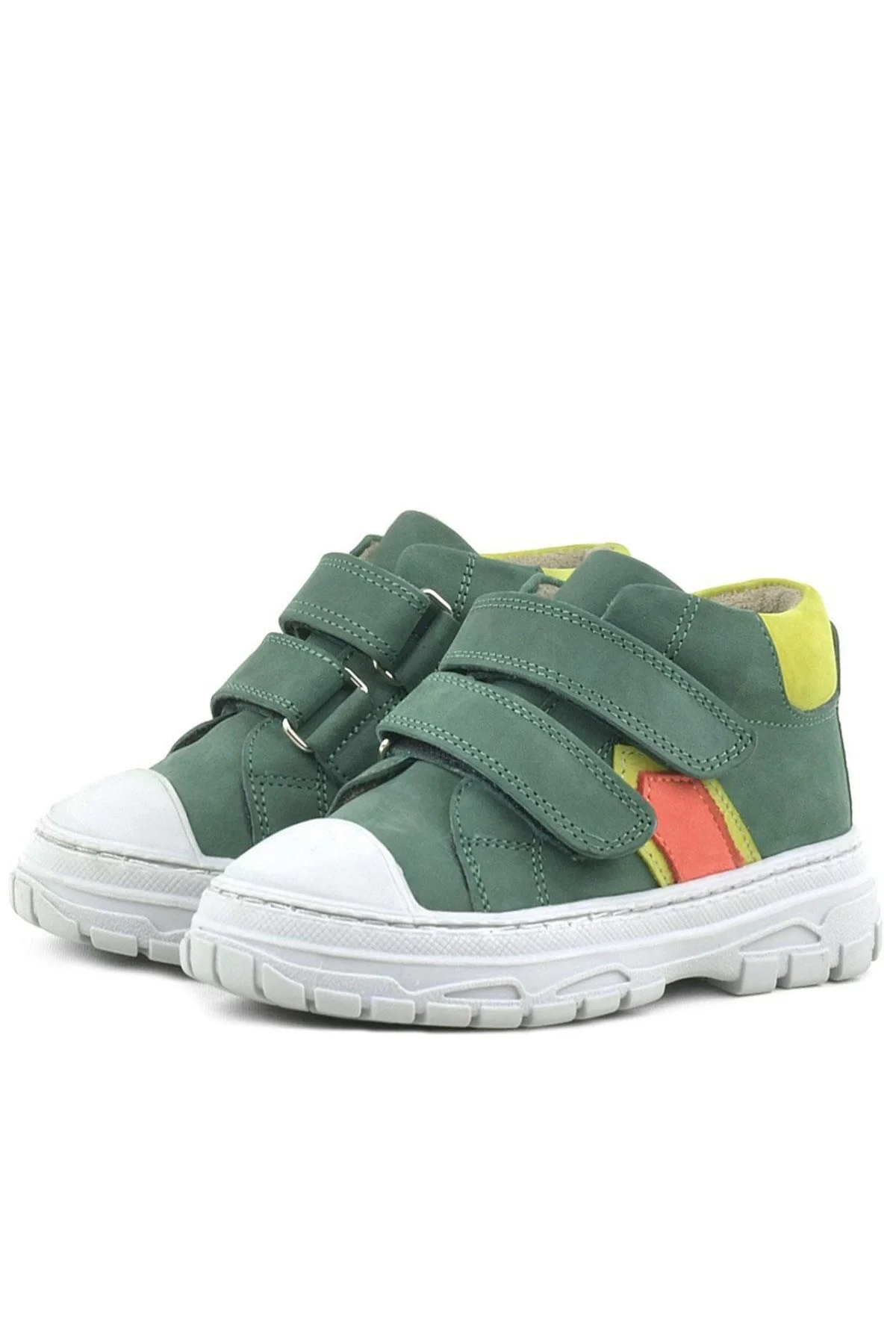 Rakerplus Tails Hakiki Deri Yeşil Cırtlı Çocuk Spor Bot