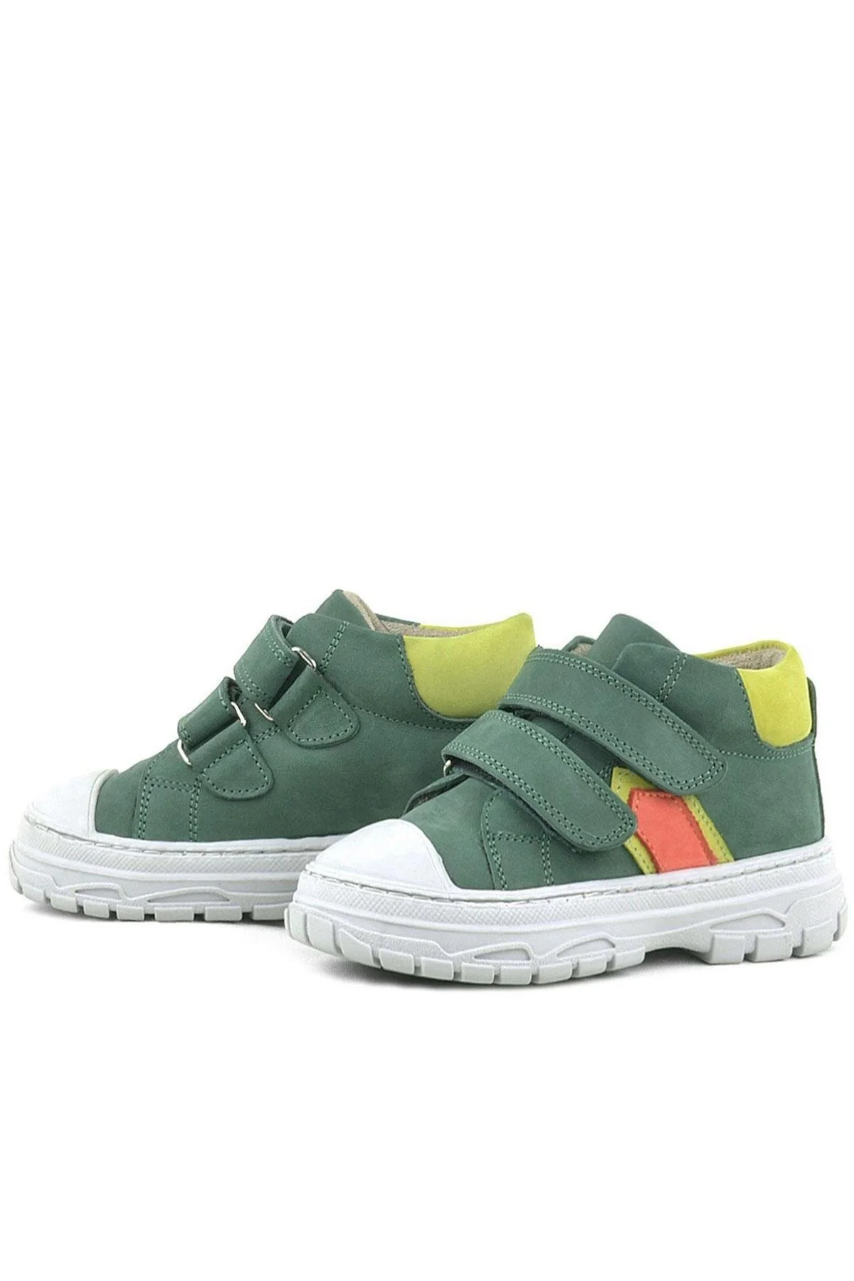 Rakerplus Tails Hakiki Deri Yeşil Cırtlı Çocuk Spor Bot