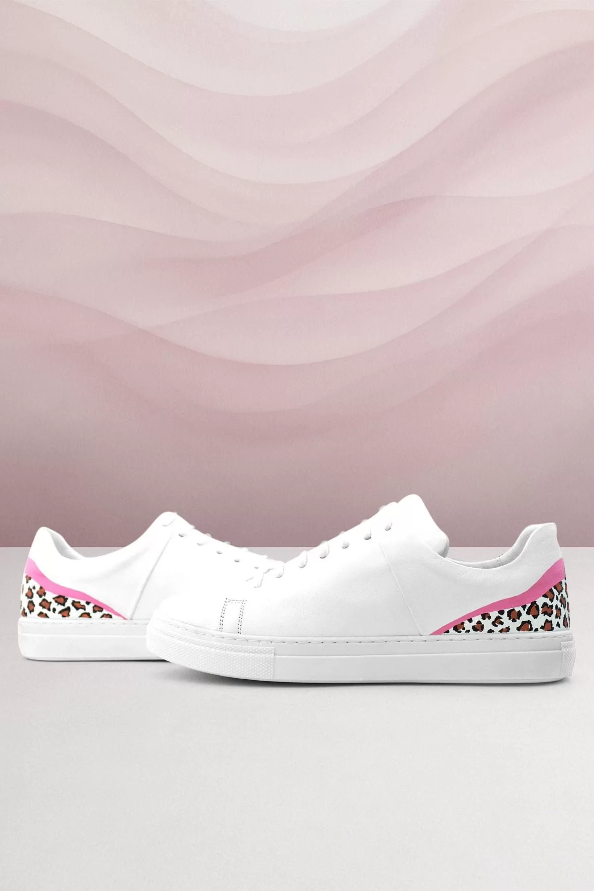 Rakerplus Tbons Özel Tasarım Beyaz Hakiki Deri Kadın Bağcıklı Sneaker Ayakkabı