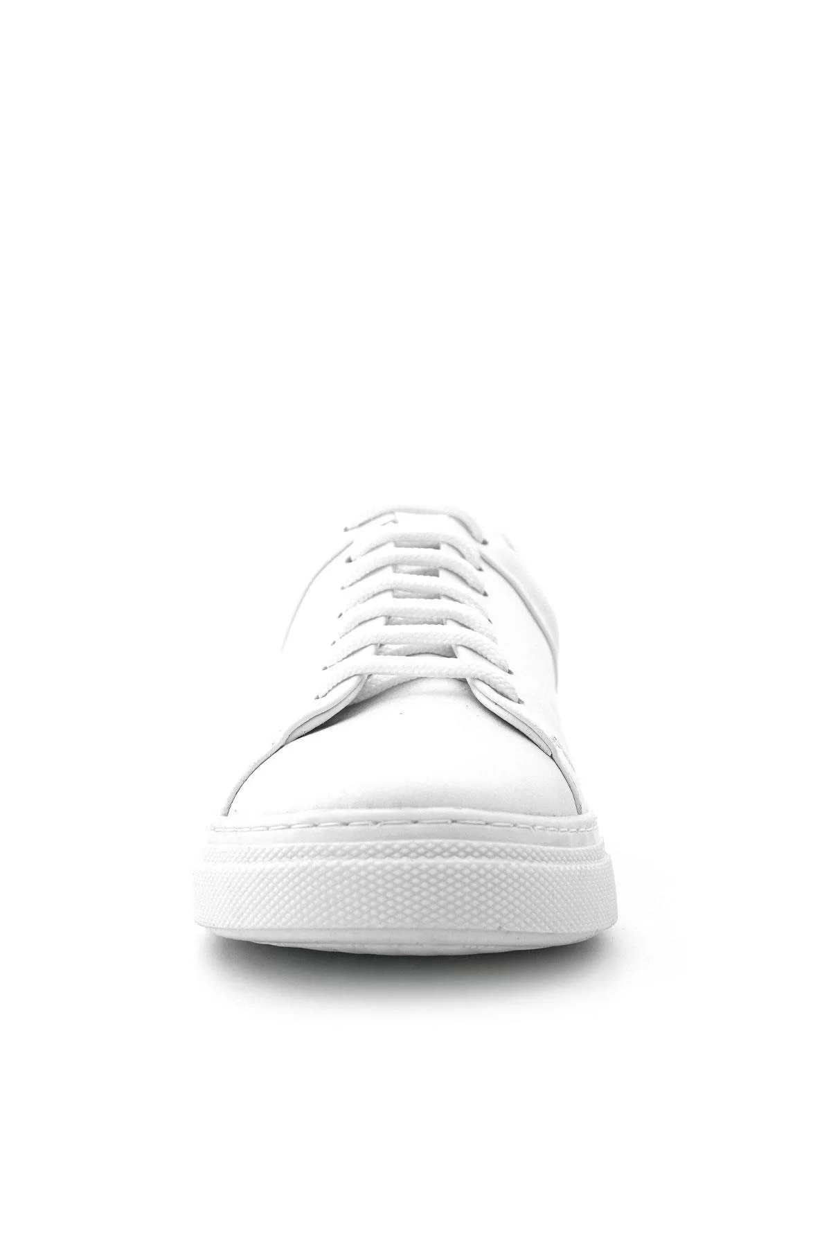 Rakerplus Tbons Özel Tasarım Beyaz Hakiki Deri Kadın Bağcıklı Sneaker Ayakkabı