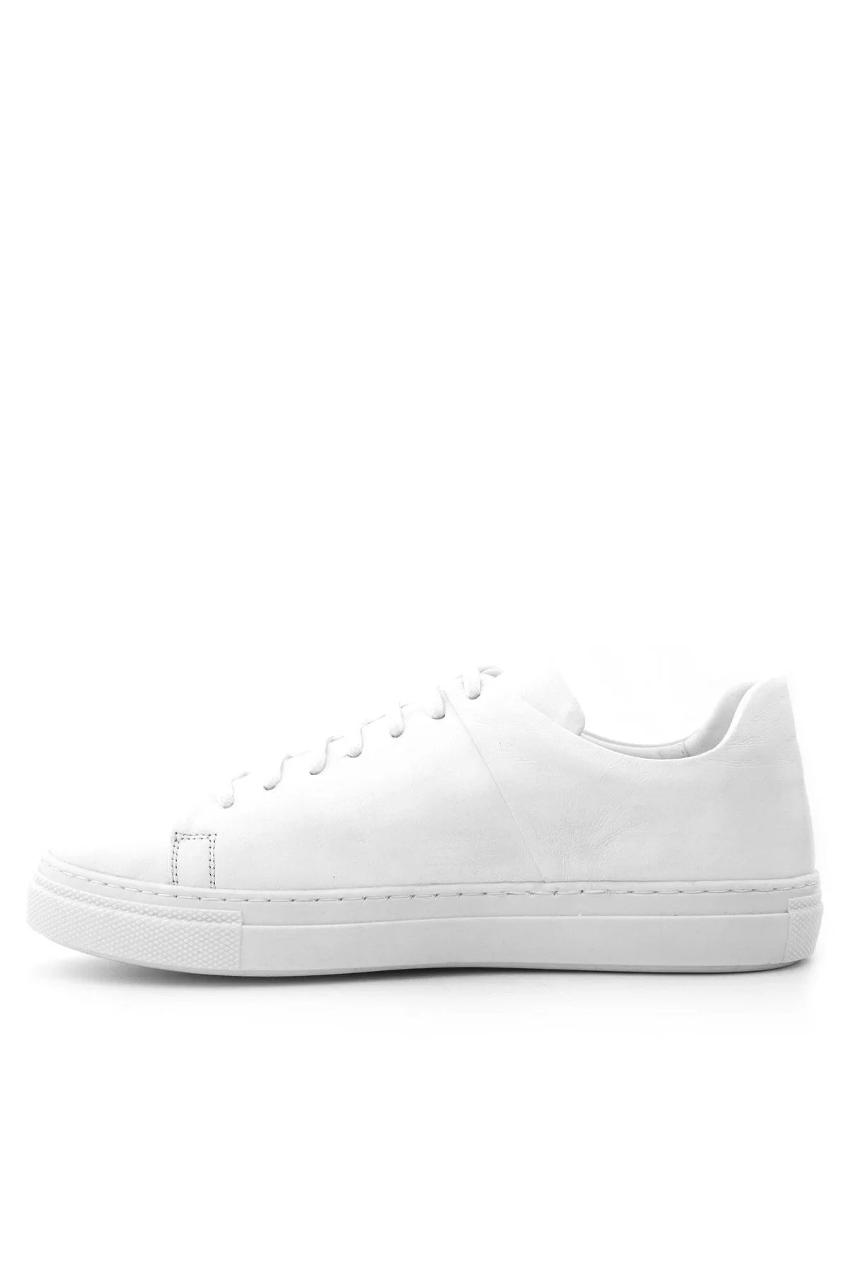 Rakerplus Tbons Özel Tasarım Beyaz Hakiki Deri Kadın Bağcıklı Sneaker Ayakkabı