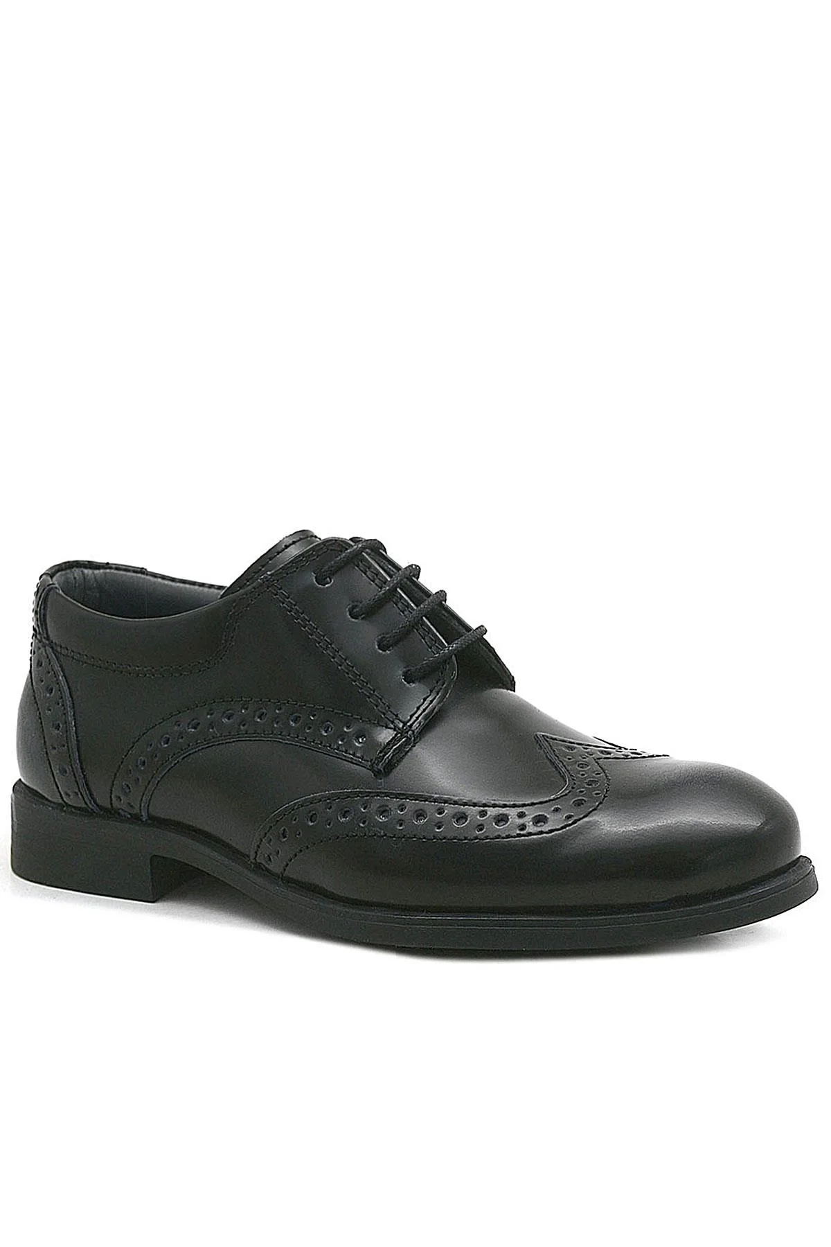 Rakerplus Titan Hakiki Deri Siyah Rugan Klasik Erkek Çocuk Ayakkabı