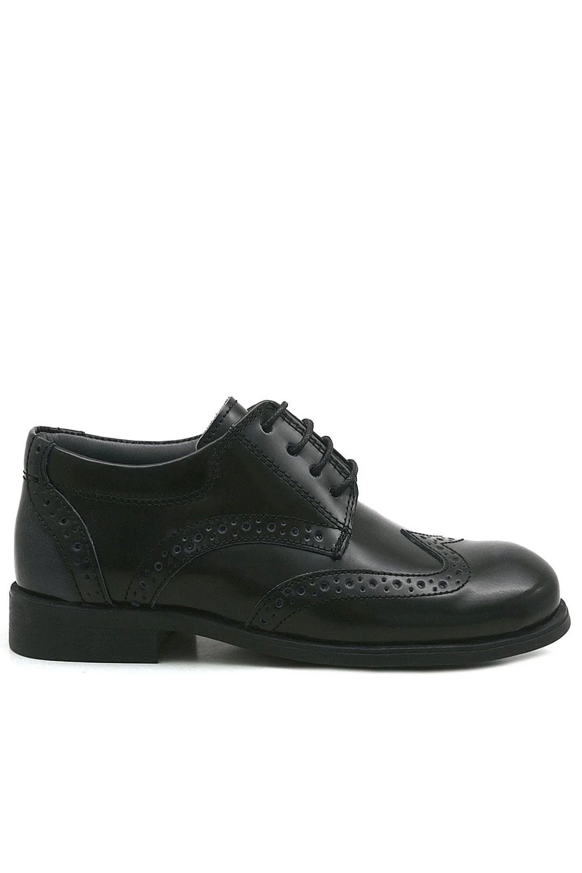 Rakerplus Titan Hakiki Deri Siyah Rugan Klasik Erkek Çocuk Ayakkabı