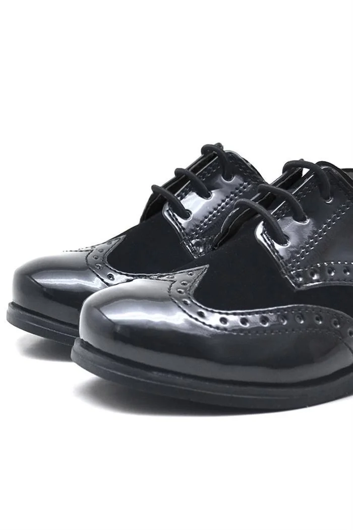 Rakerplus Titan Rugan Bağcıklı Klasik Erkek Bebek Abiye Ayakkabı