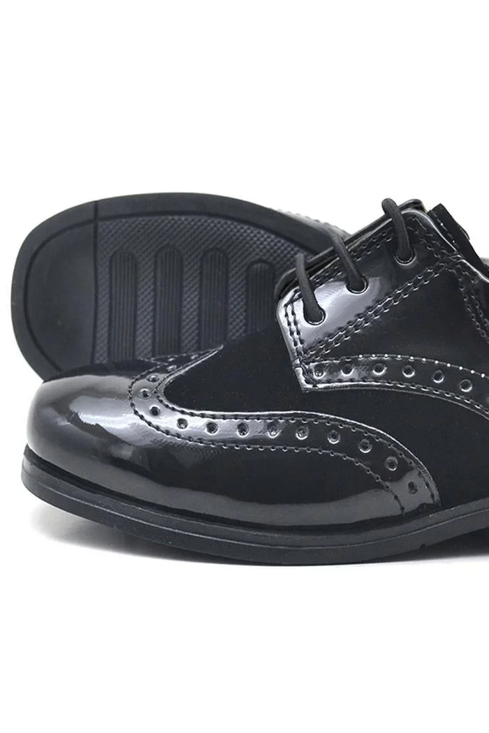 Rakerplus Titan Rugan Bağcıklı Klasik Erkek Bebek Abiye Ayakkabı