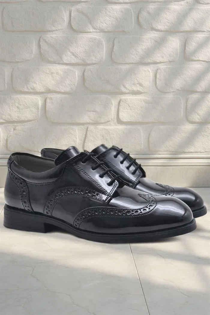 Rakerplus Titan Rugan Bağcıklı Klasik Erkek Çocuk Okul Ayakkabı