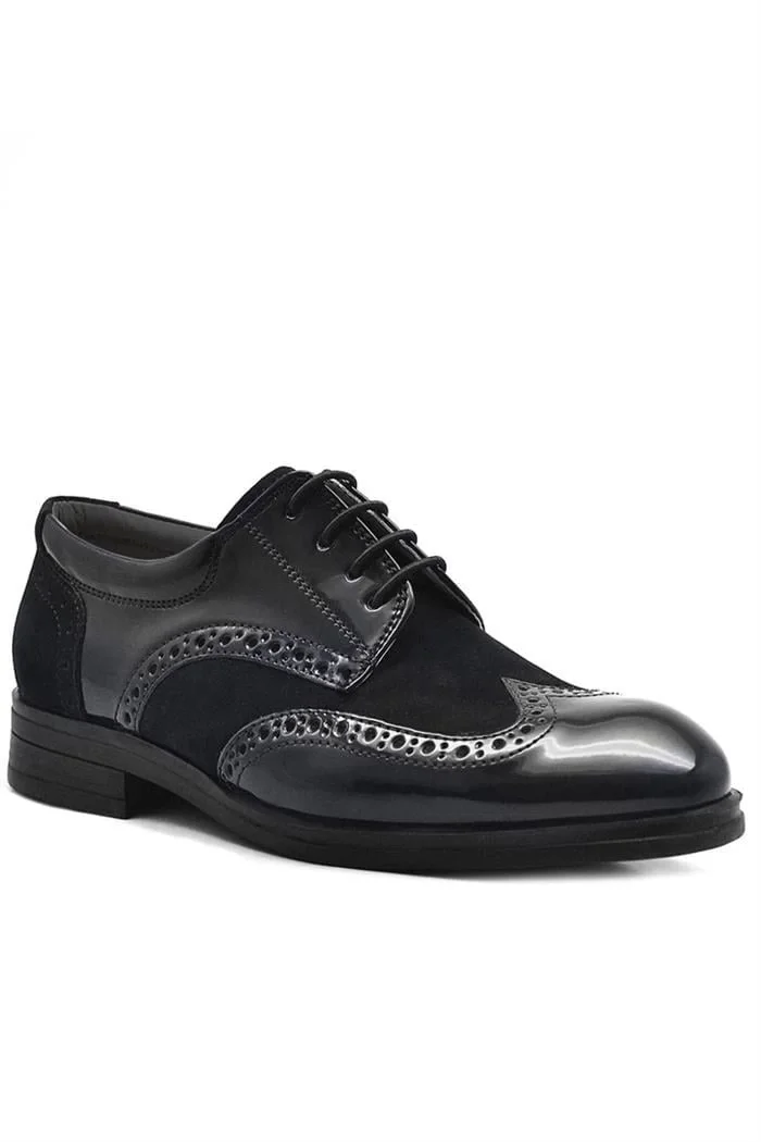 Rakerplus Titan Siyah Rugan Süet Klasik Erkek Çocuk Ayakkabı