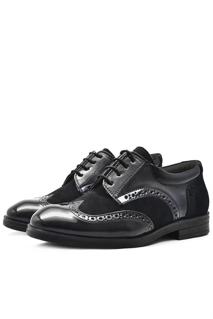 Rakerplus Titan Siyah Rugan Süet Klasik Erkek Çocuk Ayakkabı