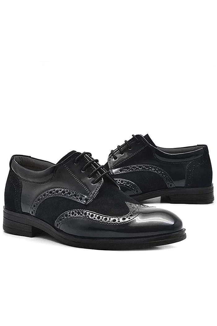 Rakerplus Titan Siyah Rugan Süet Klasik Erkek Çocuk Ayakkabı