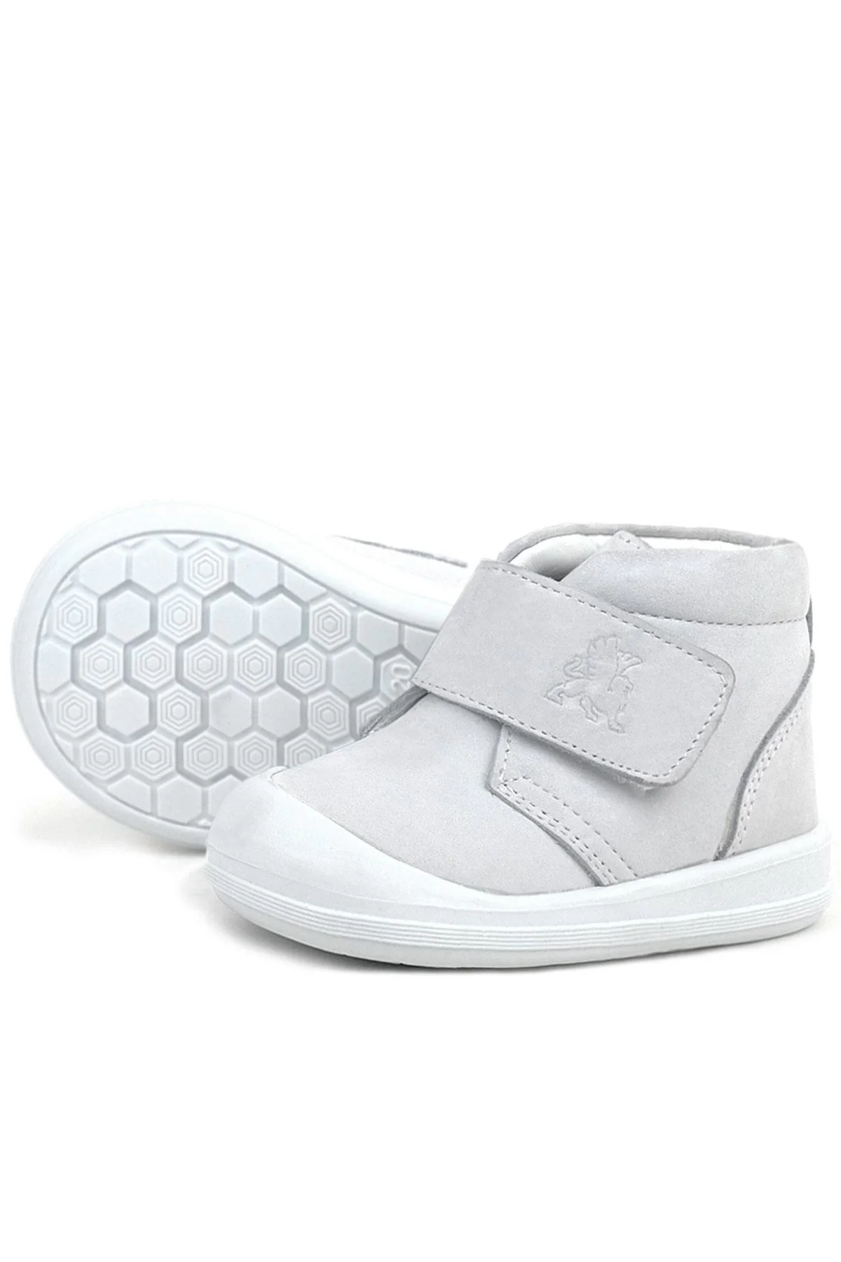 Rakerplus Yoohoo Hakiki Deri Beyaz Cırtlı Kız Bebek Bot