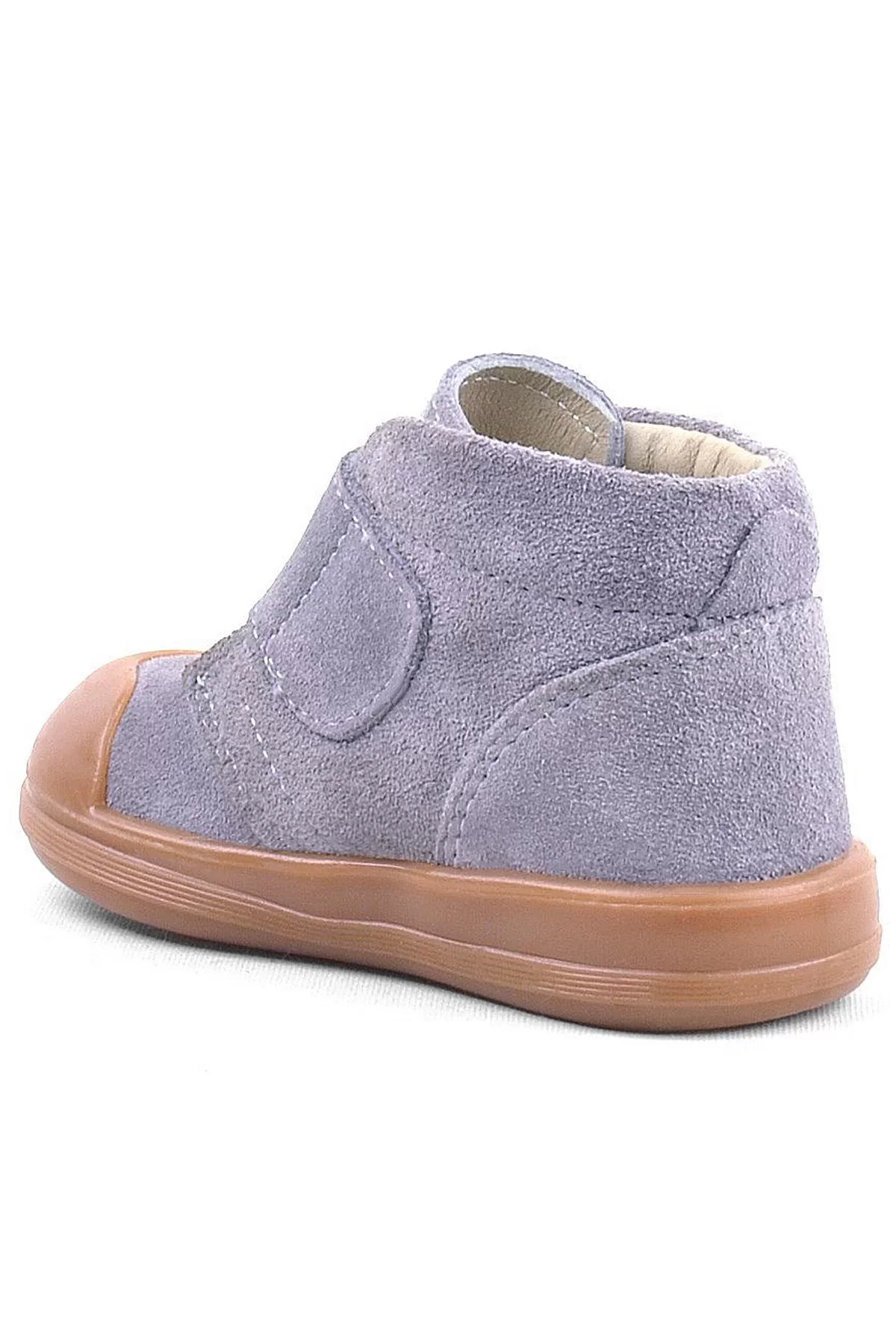 Rakerplus Yoohoo Hakiki Deri Gri Cırtlı Unisex Bebek Bot