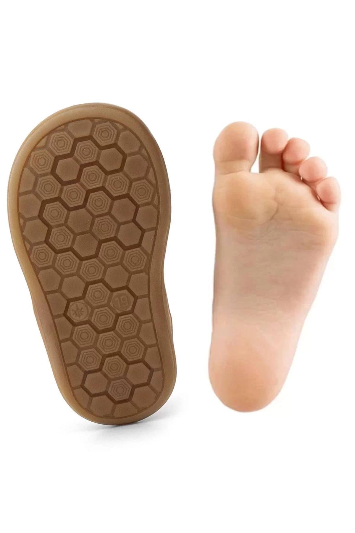 Rakerplus Yoohoo Hakiki Deri Kahverengi Cırtlı Unisex Bebek Bot