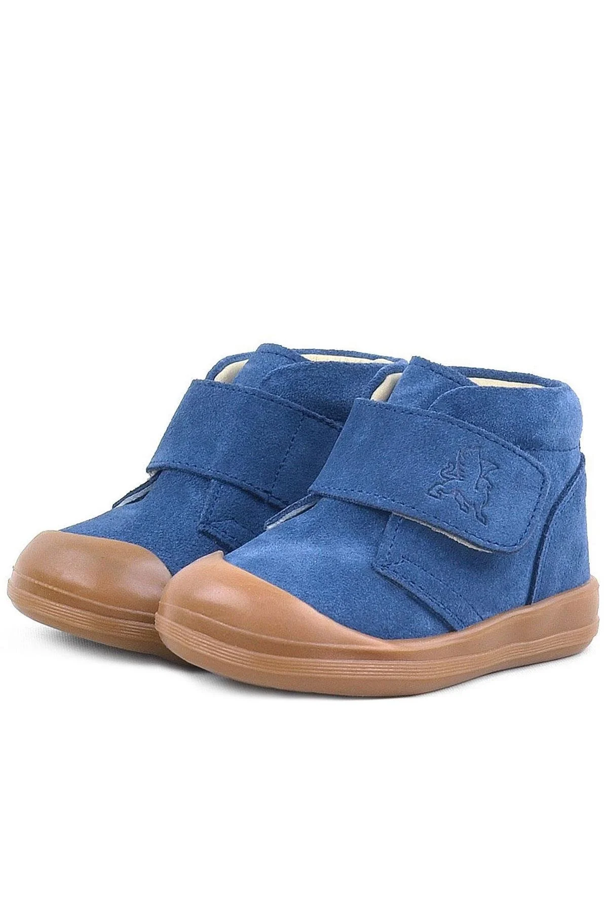 Rakerplus Yoohoo Hakiki Deri Lacivert Cırtlı Unisex Bebek Bot