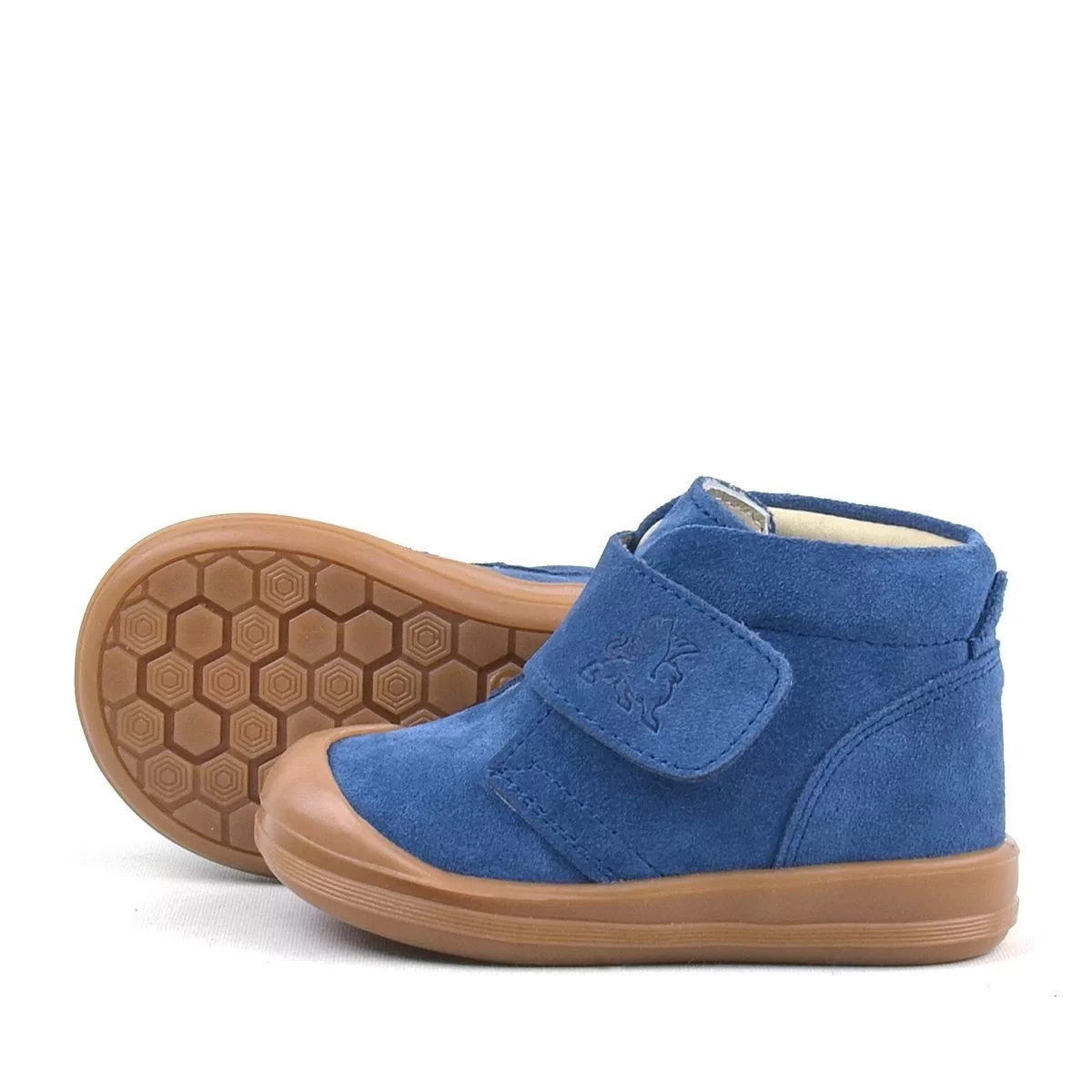 Rakerplus Yoohoo Hakiki Deri Lacivert Cırtlı Unisex Bebek Bot