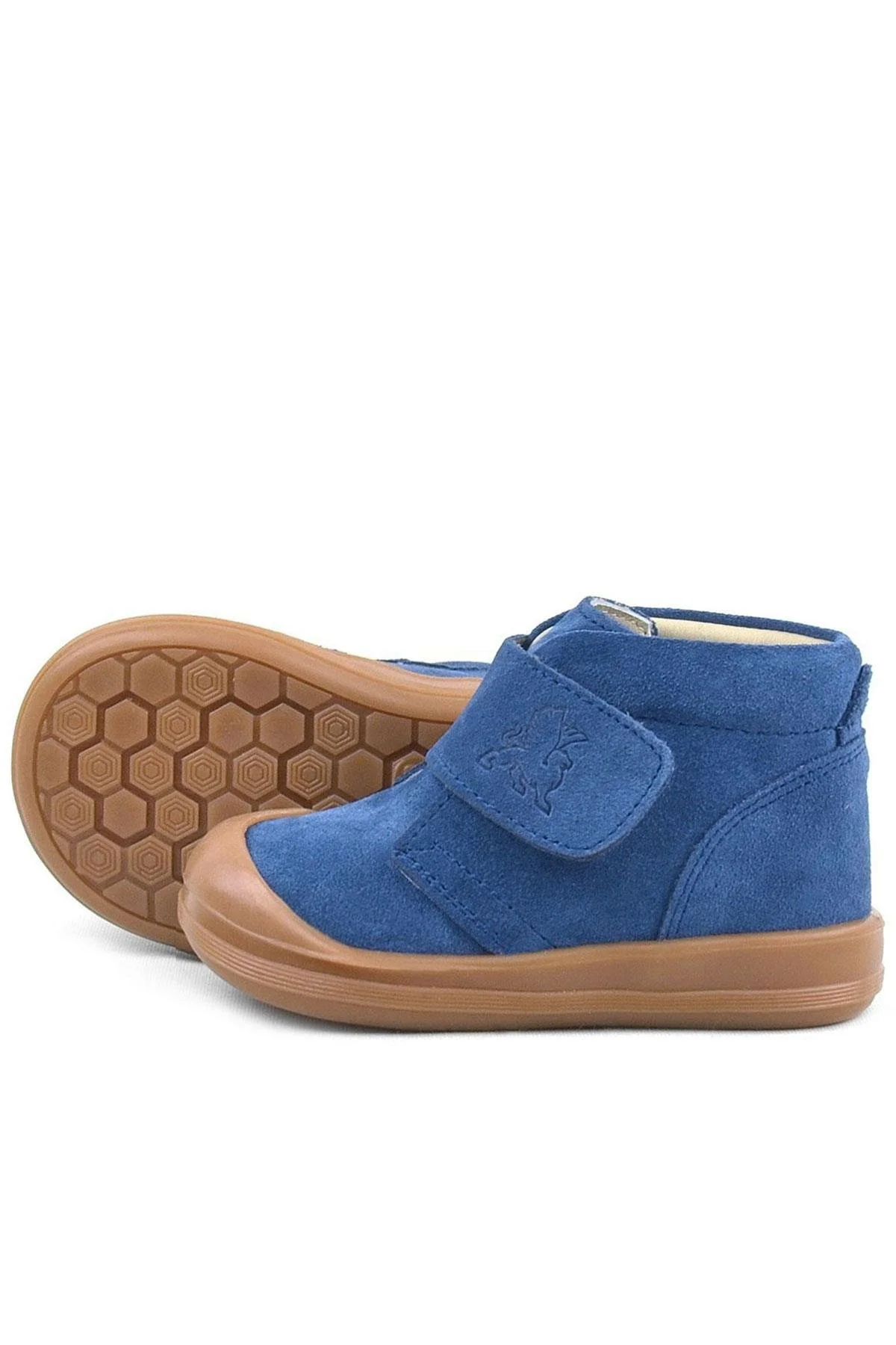 Rakerplus Yoohoo Hakiki Deri Lacivert Cırtlı Unisex Bebek Bot