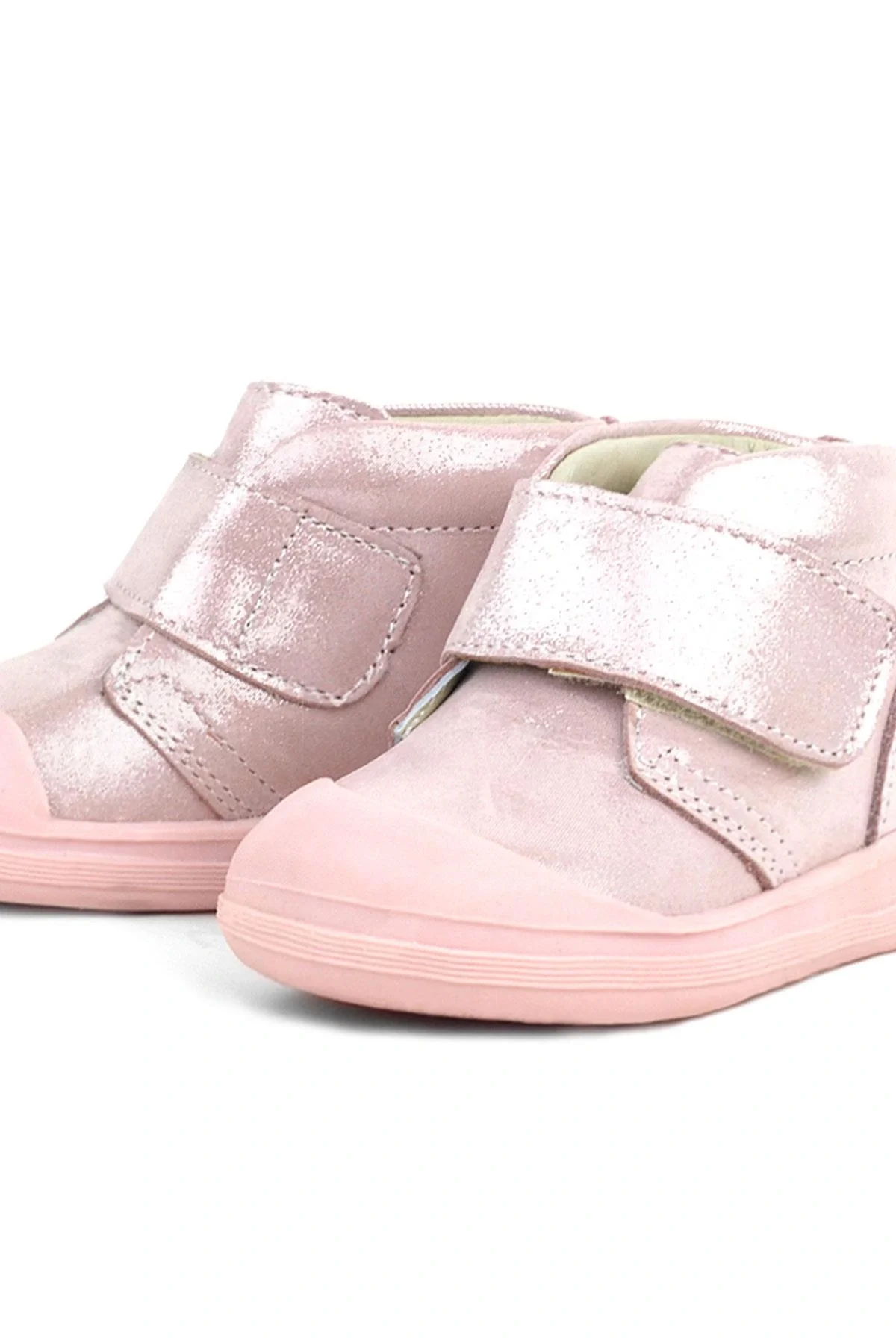 Rakerplus Yoohoo Hakiki Deri Pembe Simli Cırtlı Kız Bebek Bot