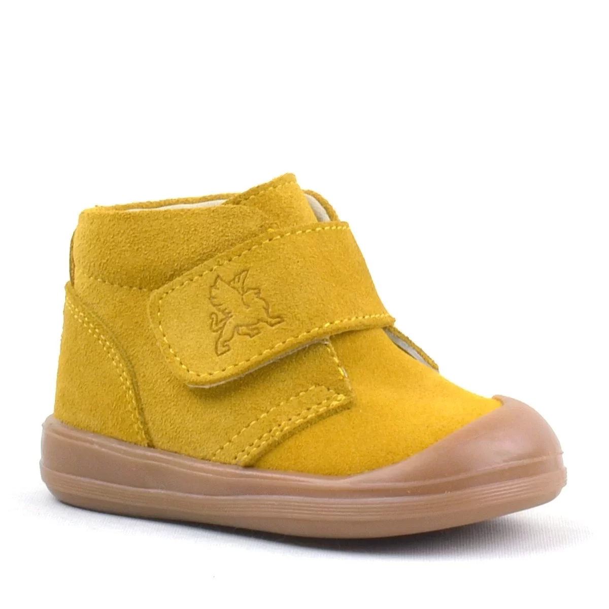 Rakerplus Yoohoo Hakiki Deri Sarı Cırtlı Unisex Bebek Bot