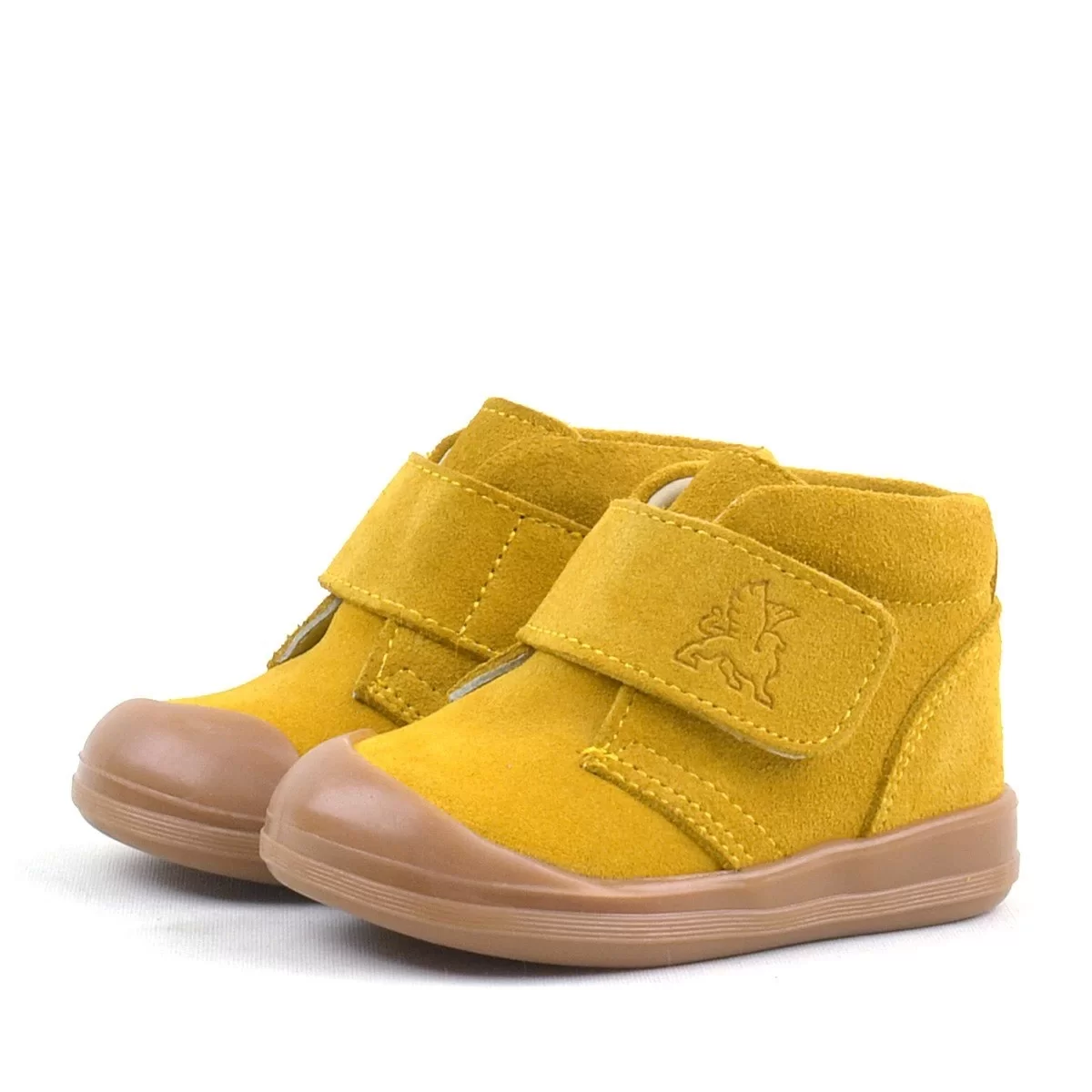 Rakerplus Yoohoo Hakiki Deri Sarı Cırtlı Unisex Bebek Bot